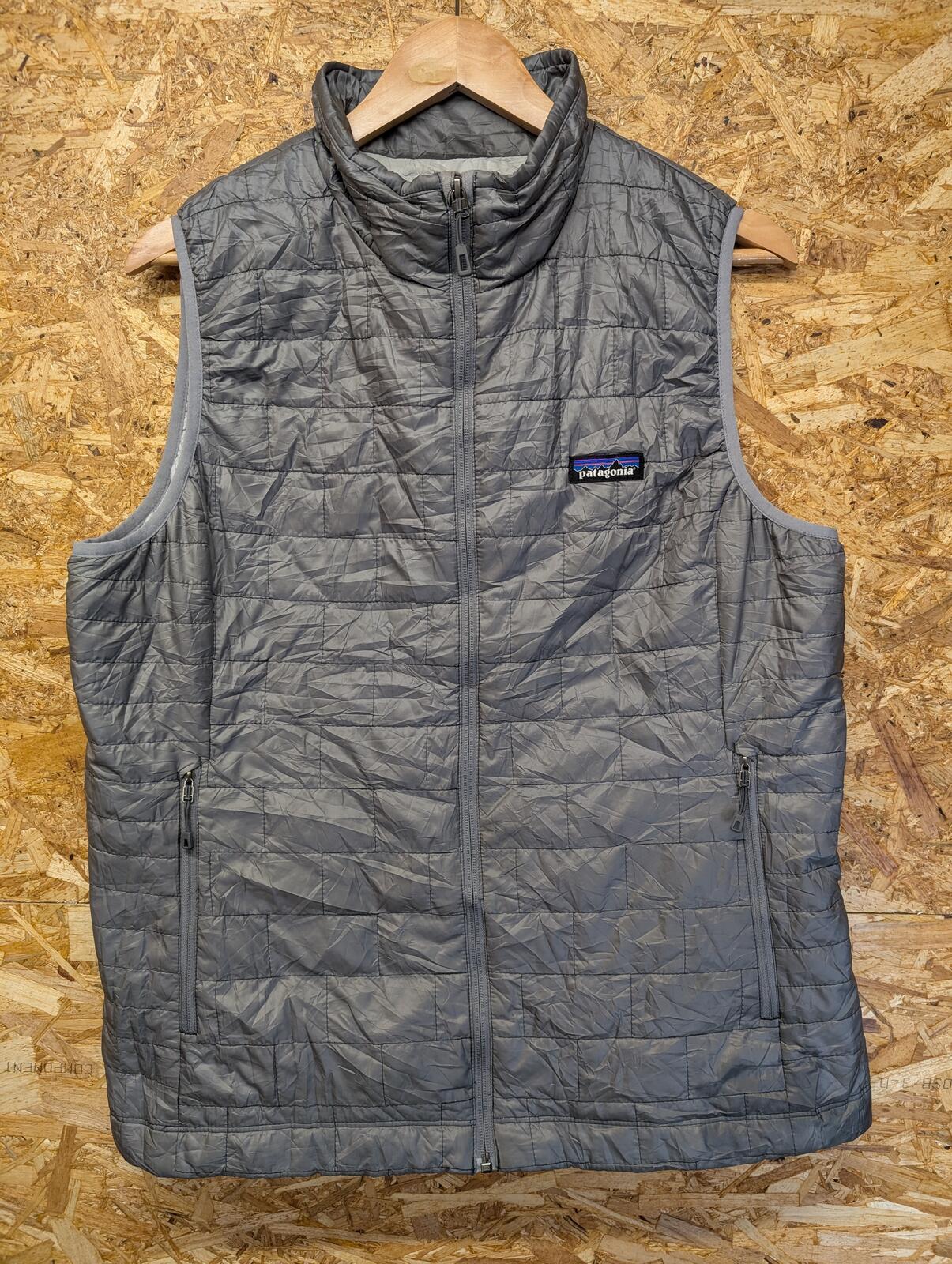 Patagonia Nano Puff Vest XL Women Grey Gilet Insulated Bodywarmer Jacket