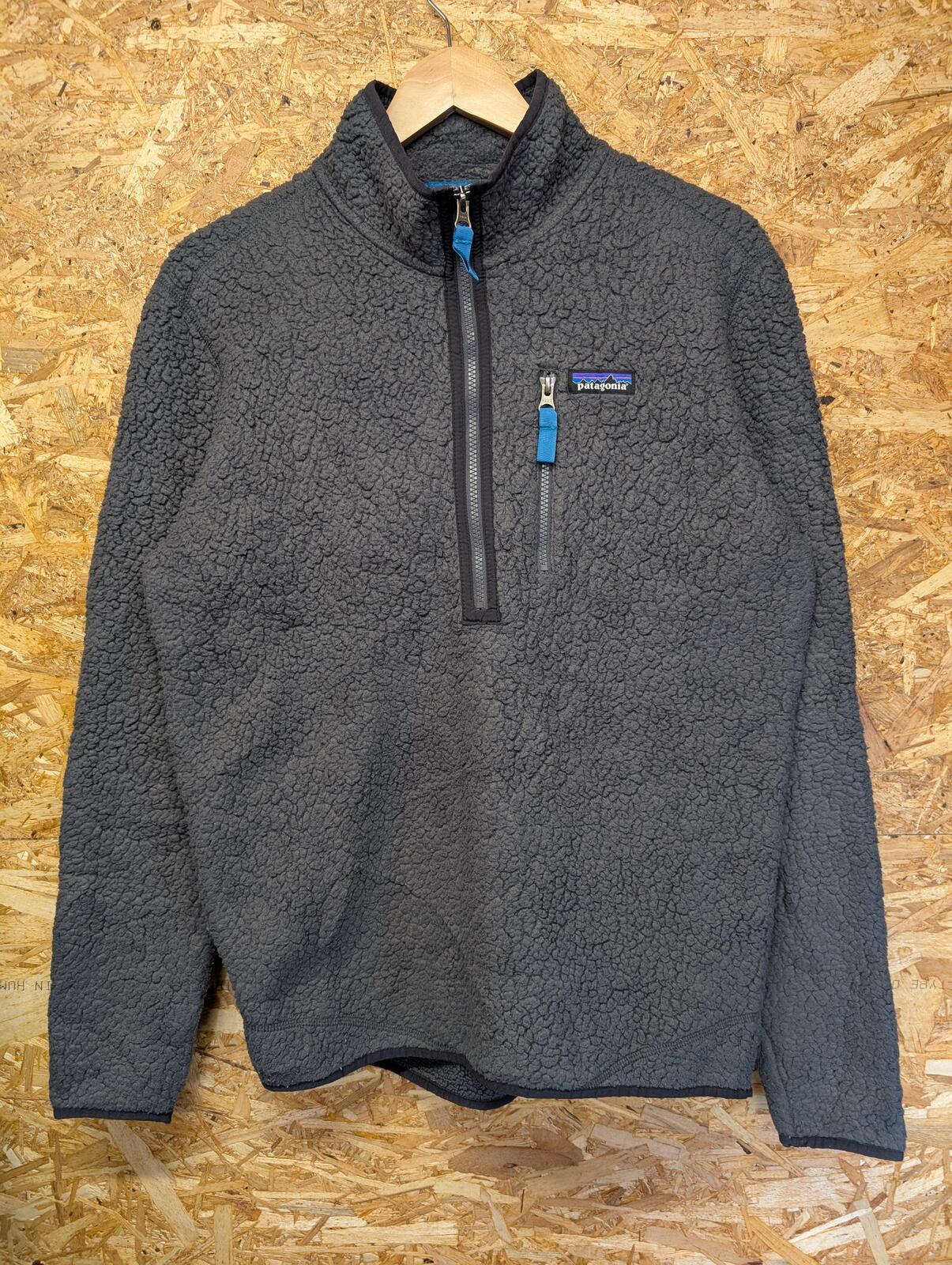 Patagonia Fleece Medium Man Grey 1/4 Zip Synchilla Snap-T Retro Pile Borg Sherpa