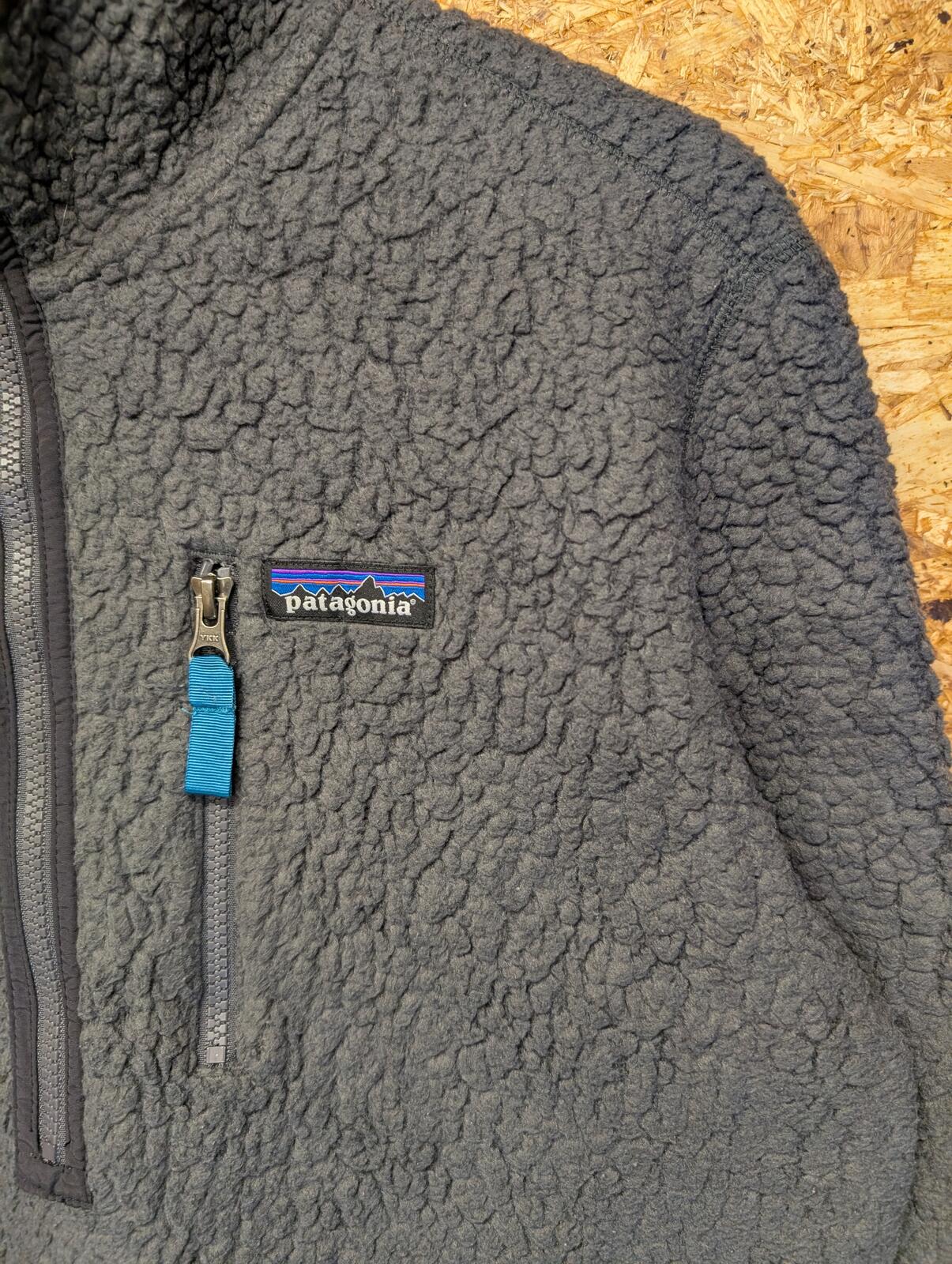 Patagonia Fleece Medium Man Grey 1/4 Zip Synchilla Snap-T Retro Pile Borg Sherpa