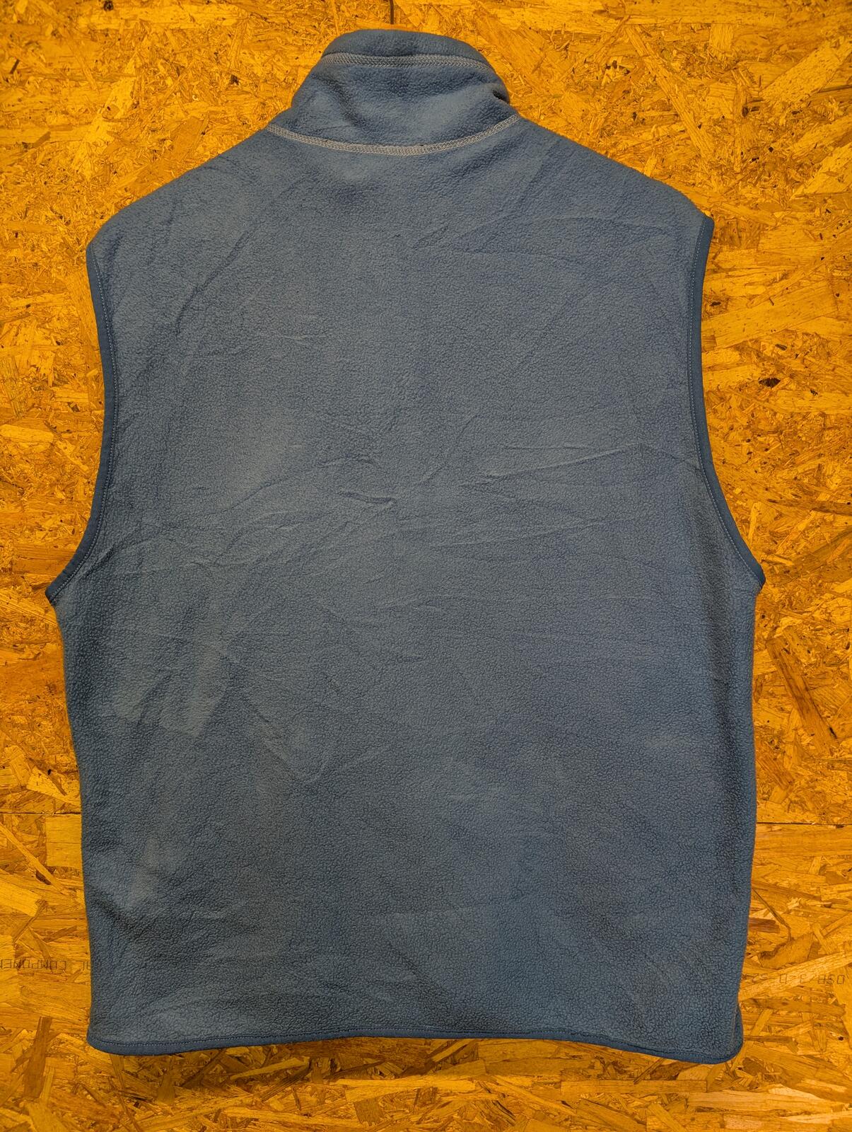 Patagonia Fleece Vest Large Men Synchilla USA Zip Light Blue Body Warmer Gilet