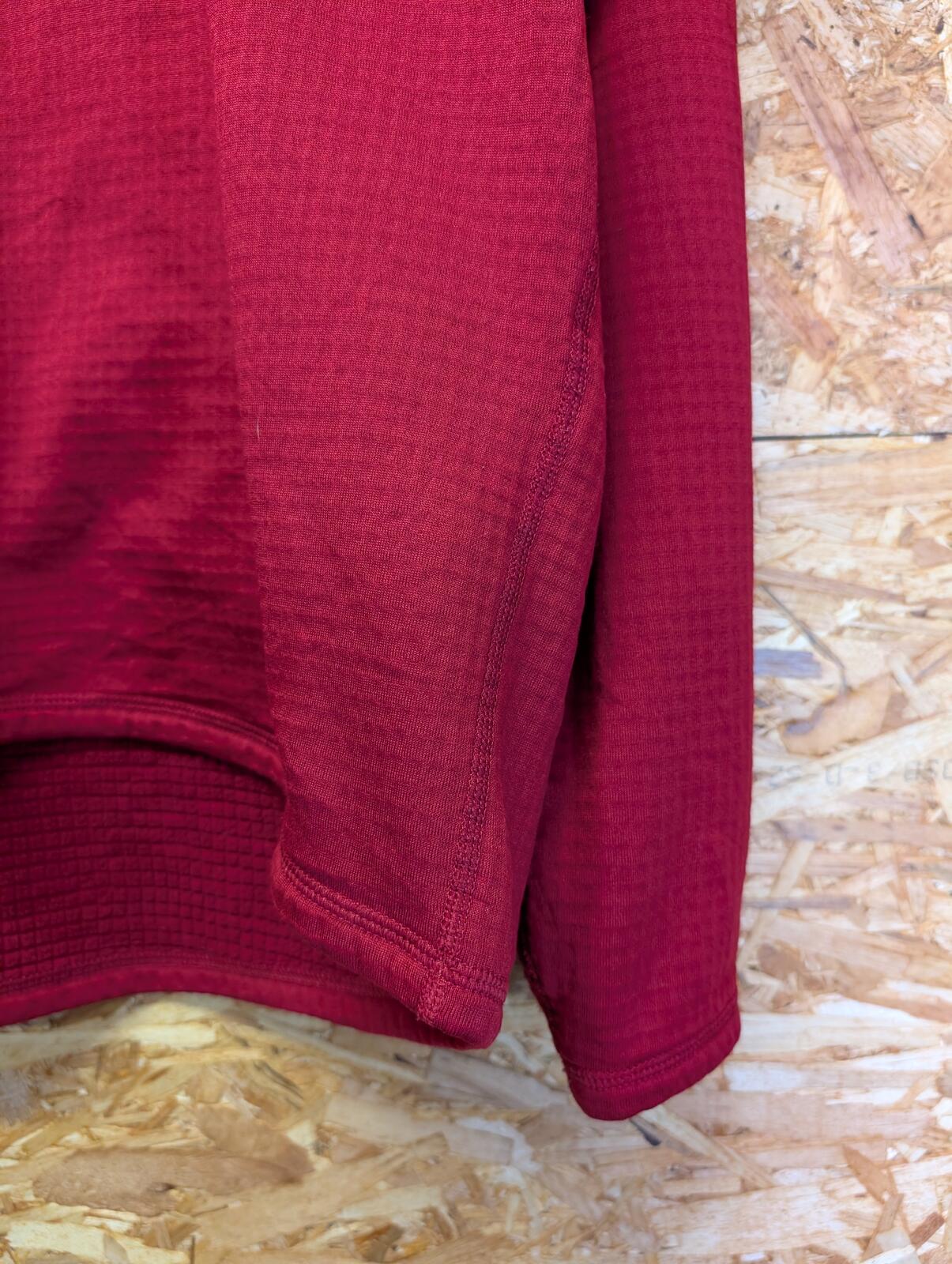 Patagonia R1 TechFace Jacket Fleece Large Men 1/4 Zip Red Microgrid Jumper