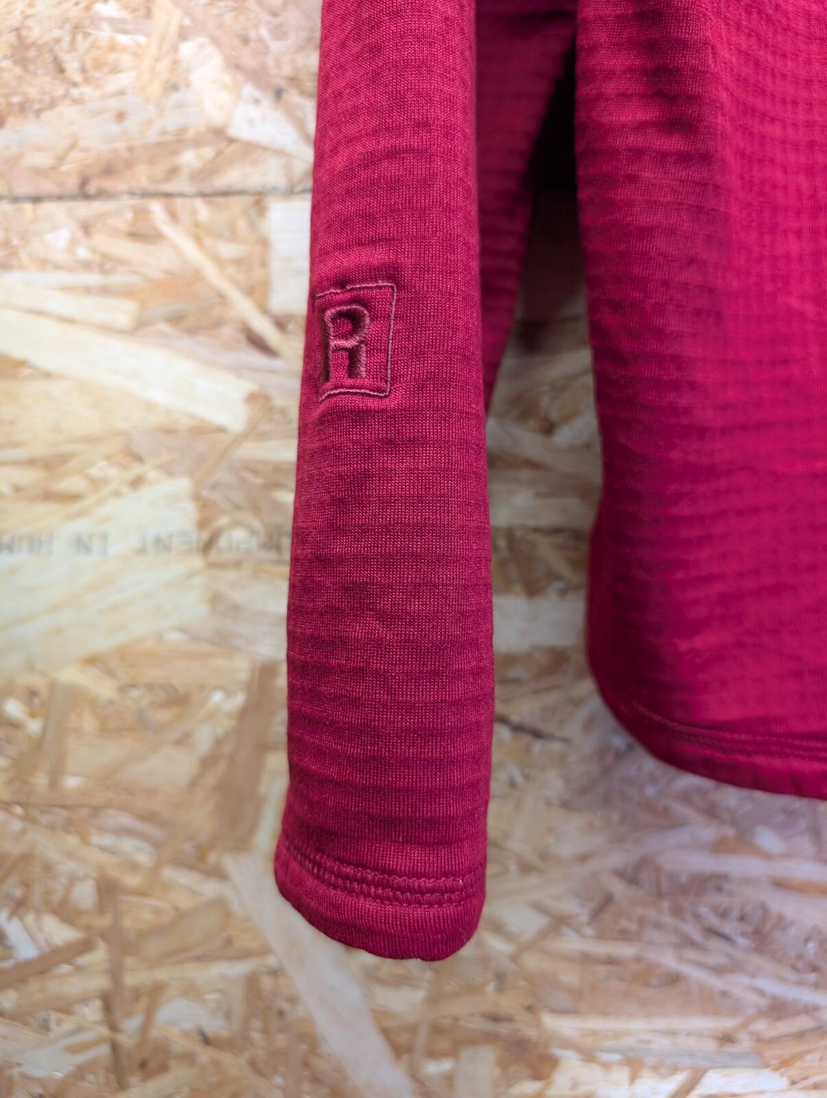 Patagonia R1 TechFace Jacket Fleece Large Men 1/4 Zip Red Microgrid Jumper