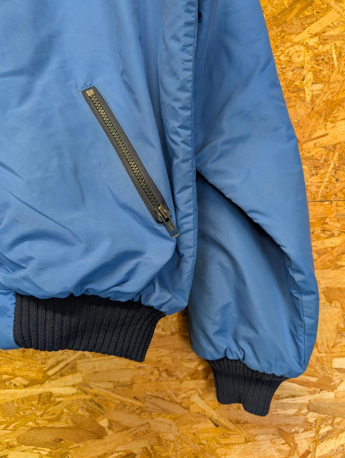 Vintage Patagonia Fleece Jacket XL Men Zip Synchilla Blue Navy Nylon 80s USA