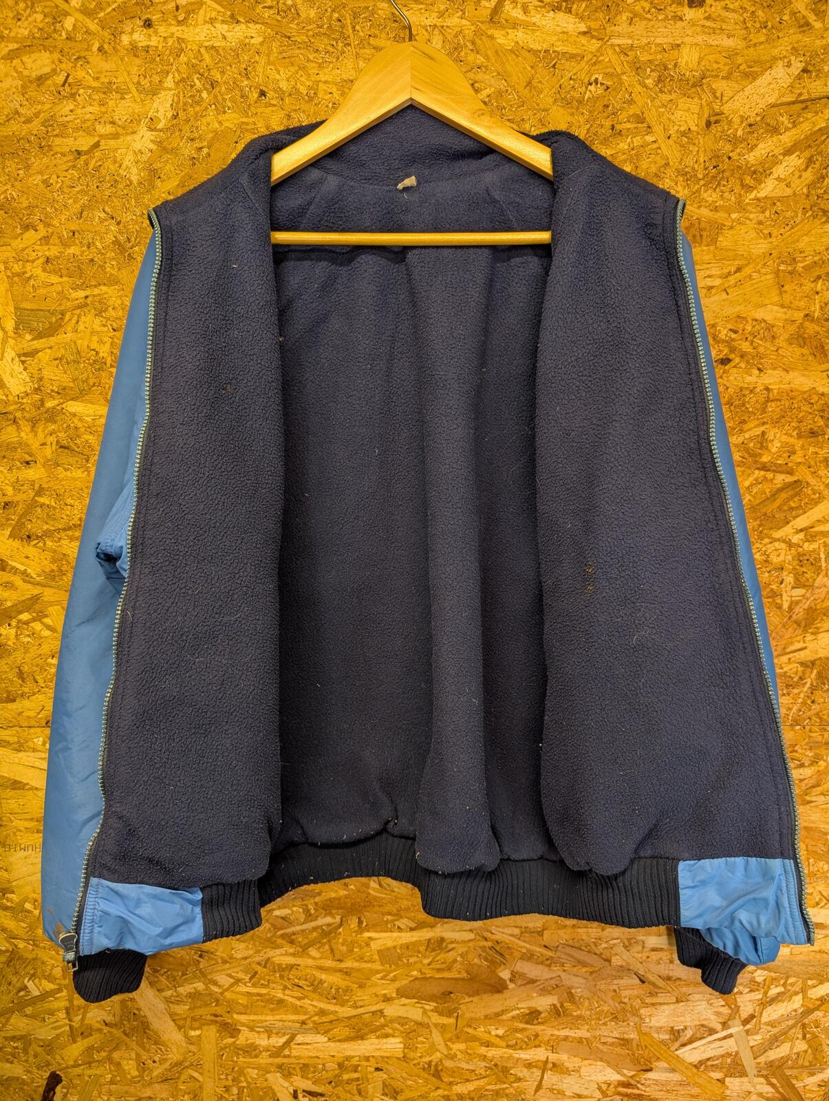 Vintage Patagonia Fleece Jacket XL Men Zip Synchilla Blue Navy Nylon 80s USA