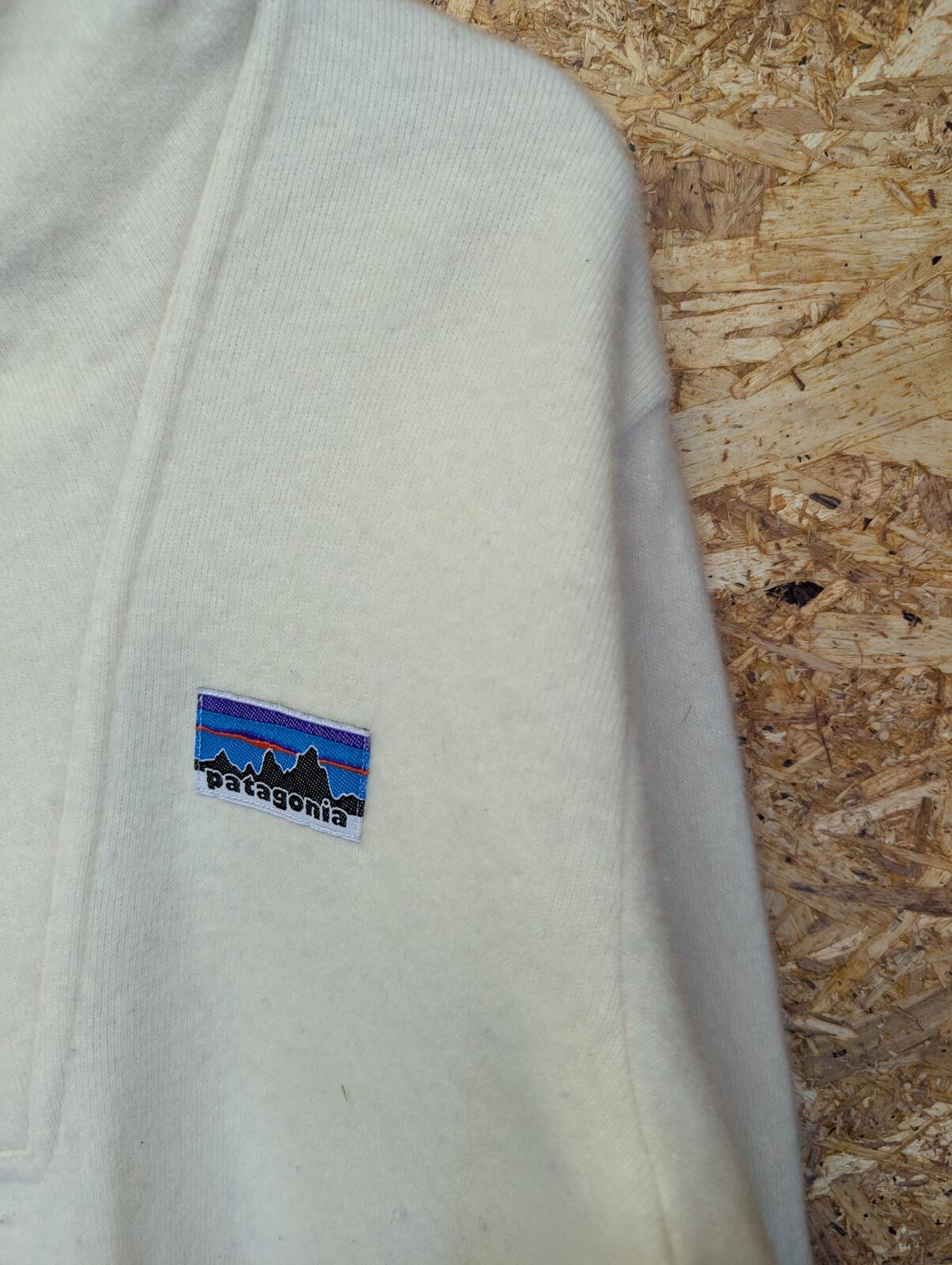 Patagonia Jumper Fleece Small Men 1/4 Zip Synchilla Snap-T White Retro Cotton
