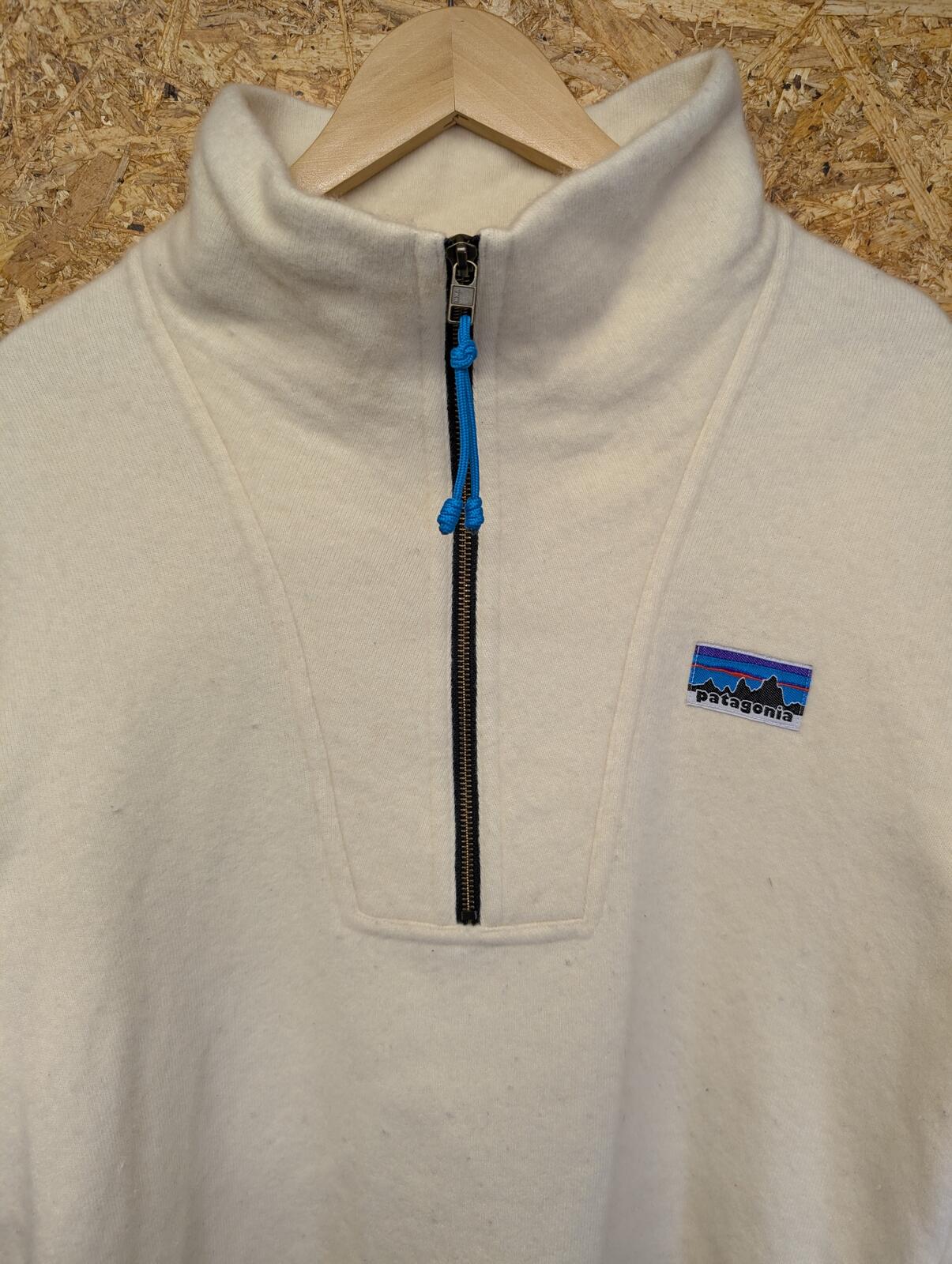 Patagonia Jumper Fleece Small Men 1/4 Zip Synchilla Snap-T White Retro Cotton