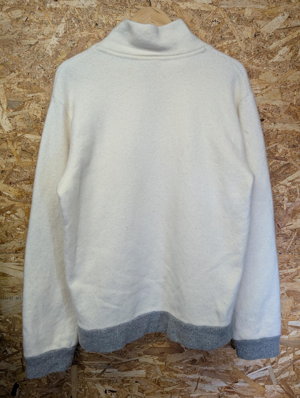 Patagonia Jumper Fleece Small Men 1/4 Zip Synchilla Snap-T White Retro Cotton