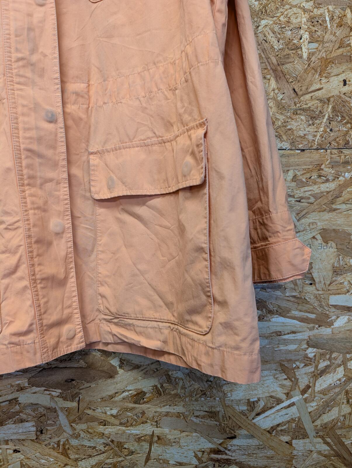 Ralph Lauren Parka Jacket Large Men Peach Salmon Field Coat Pockets Terrace Pink