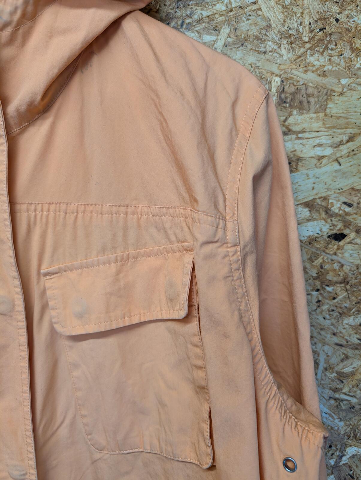 Ralph Lauren Parka Jacket Large Men Peach Salmon Field Coat Pockets Terrace Pink