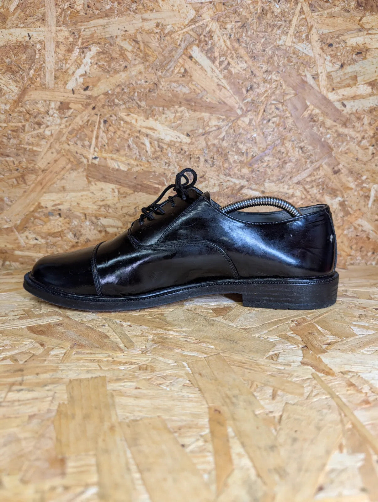 Clifford James Patent Leather Dress Shoes Mens UK 9 EU 43 Black Lace Up Oxford