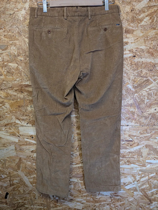 Ralph Lauren Corduroy Trousers Mens W30 L32 Brown Cotton Cords Preppy Fit
