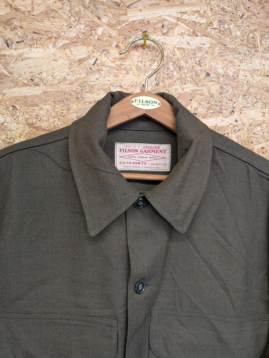 Vintage Union Made Filson Forestry Cloth Cruiser Large Jacket Style Green USA