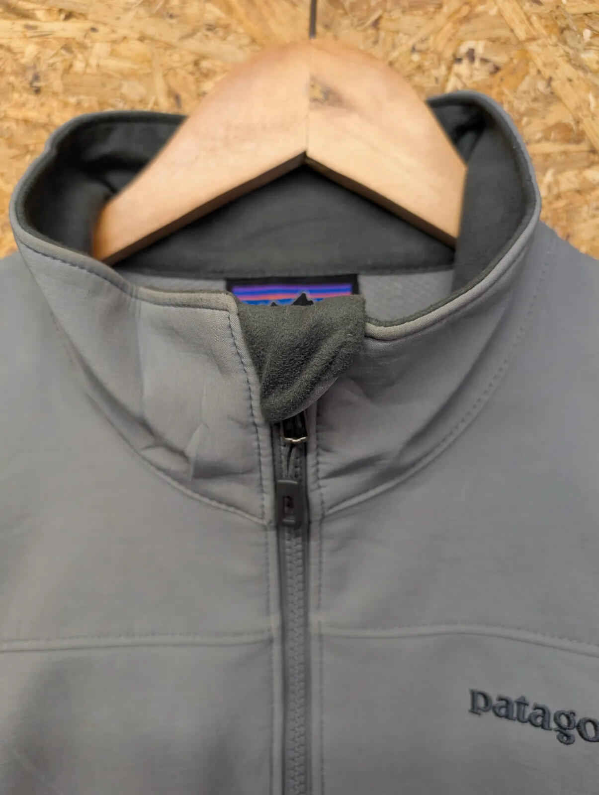 Patagonia Adze Fleece Vest Men Small Grey Polartec Zip Stretch Gilet Body Warmer