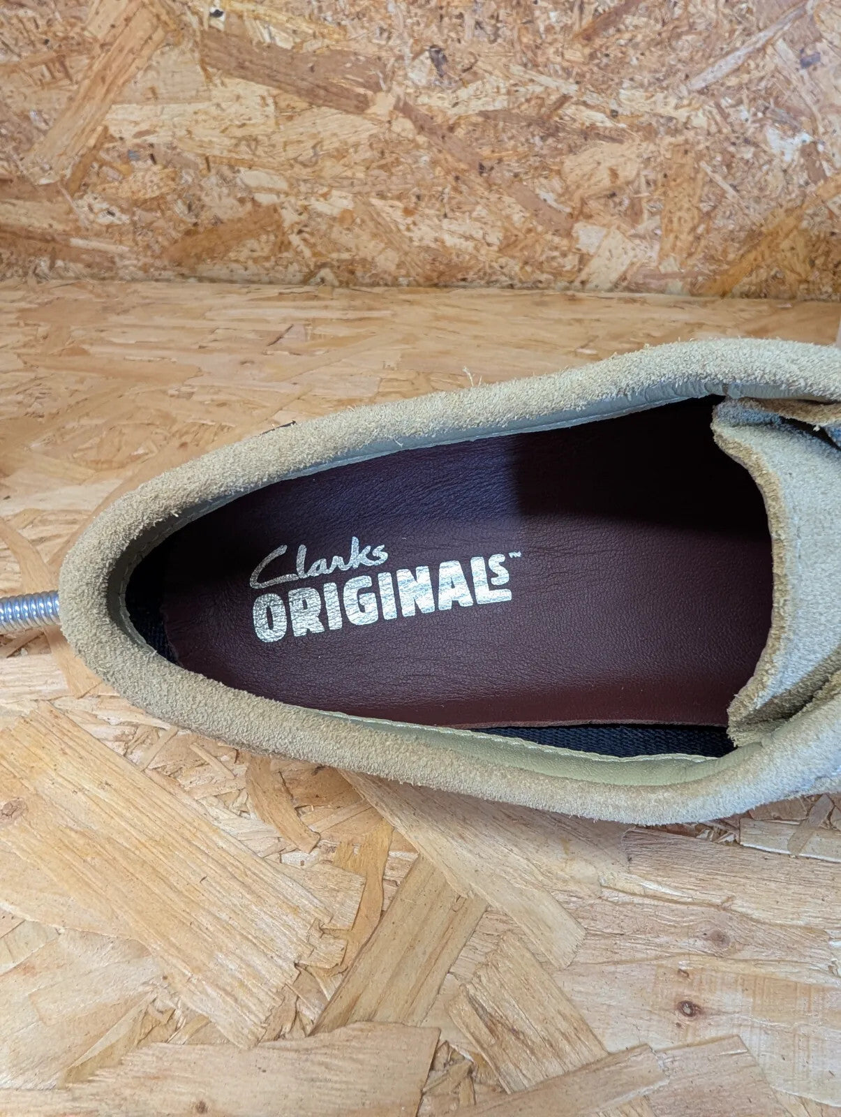 Clarks Originals Wallabee Shoes Mens UK6 EU 39.5 Beige Suede Sand Gore Tex Lace