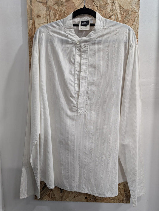 Versace Jeans Couture Smock Shirt Mens Size Medium Long Sleeve White Cotton