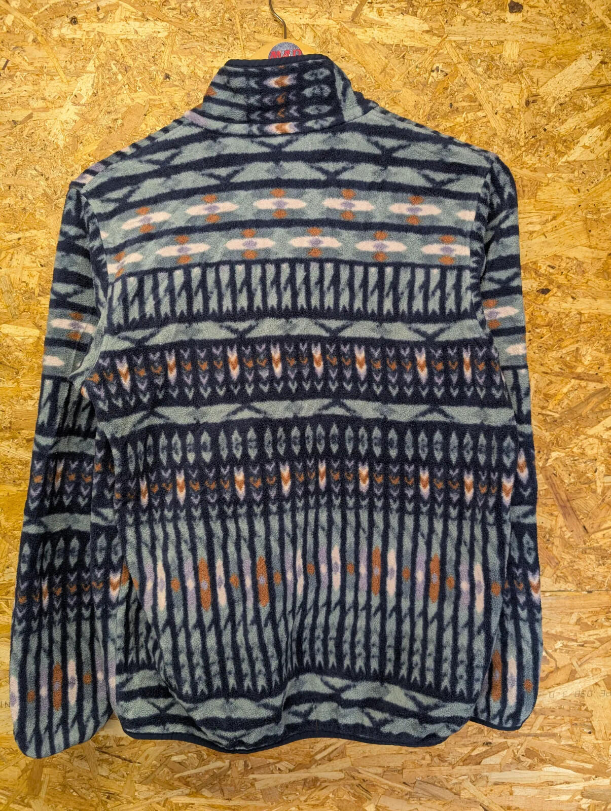 Patagonia Synchilla Fleece Pullover Womens Medium Blue Aztec Pattern Snap-T