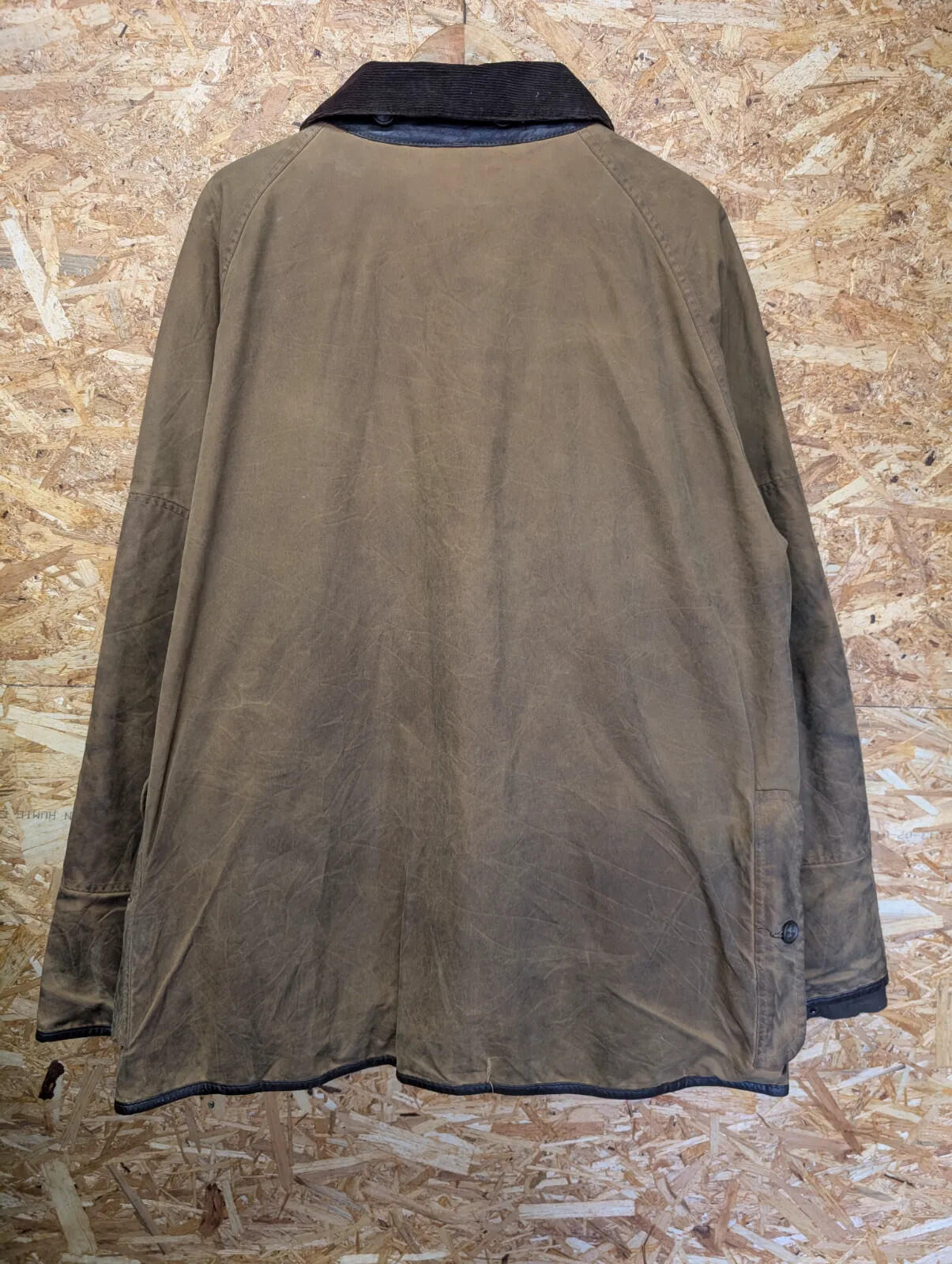 Vintage Barbour Beauchamp Wax Jacket Mens 3XL C52 Sandstone A186 Wool Lined 2000