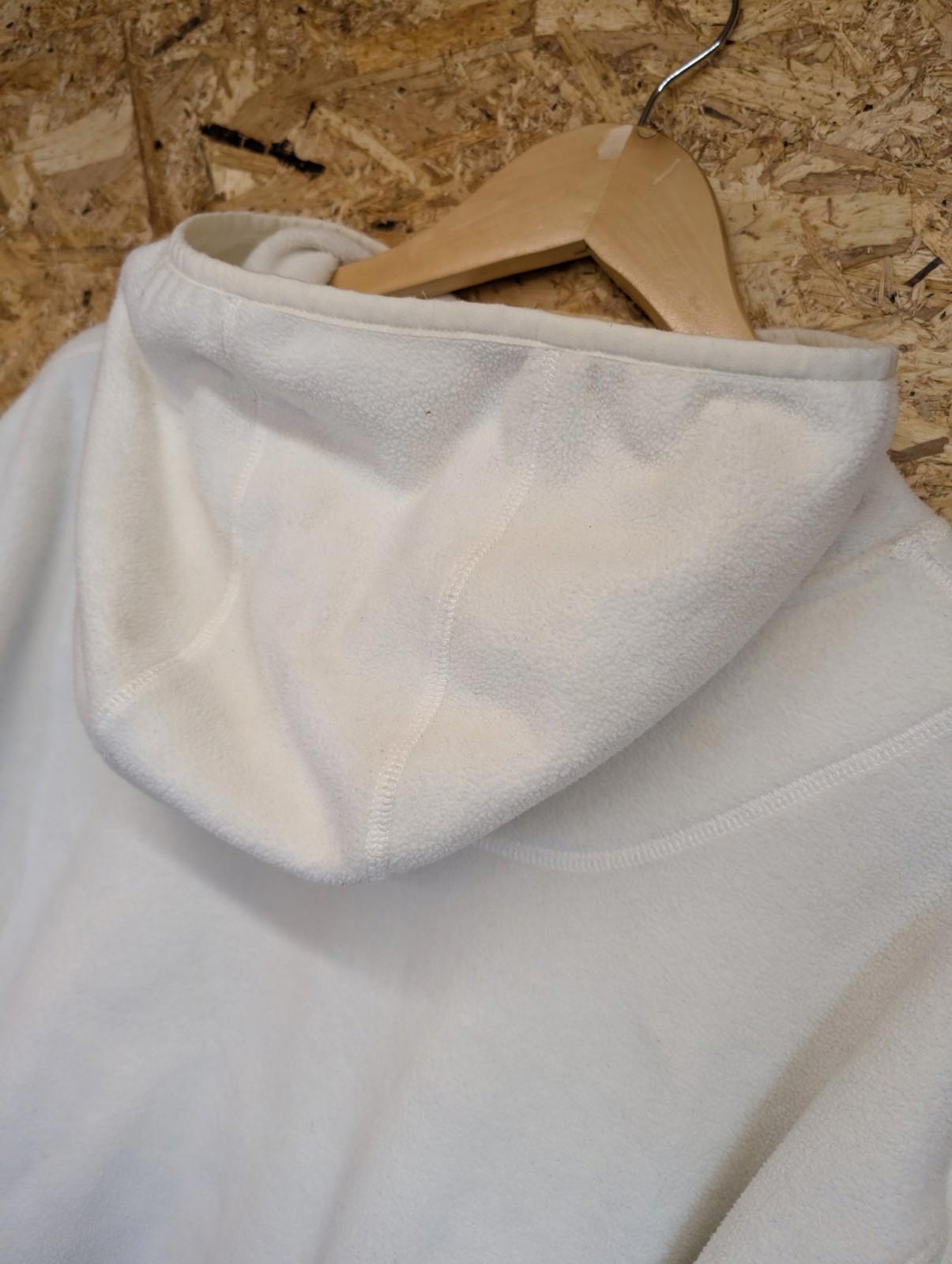 Barbour International Hoodie Size UK 10 Women Pullover Fleece Ivory Cream White