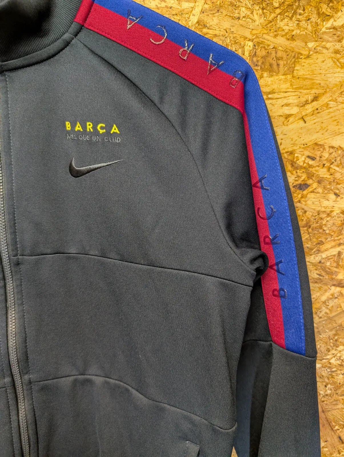 Nike FC Barcelona Track Jacket Kids XL Age 12-13 Navy Blue Full Zip 158-170cm