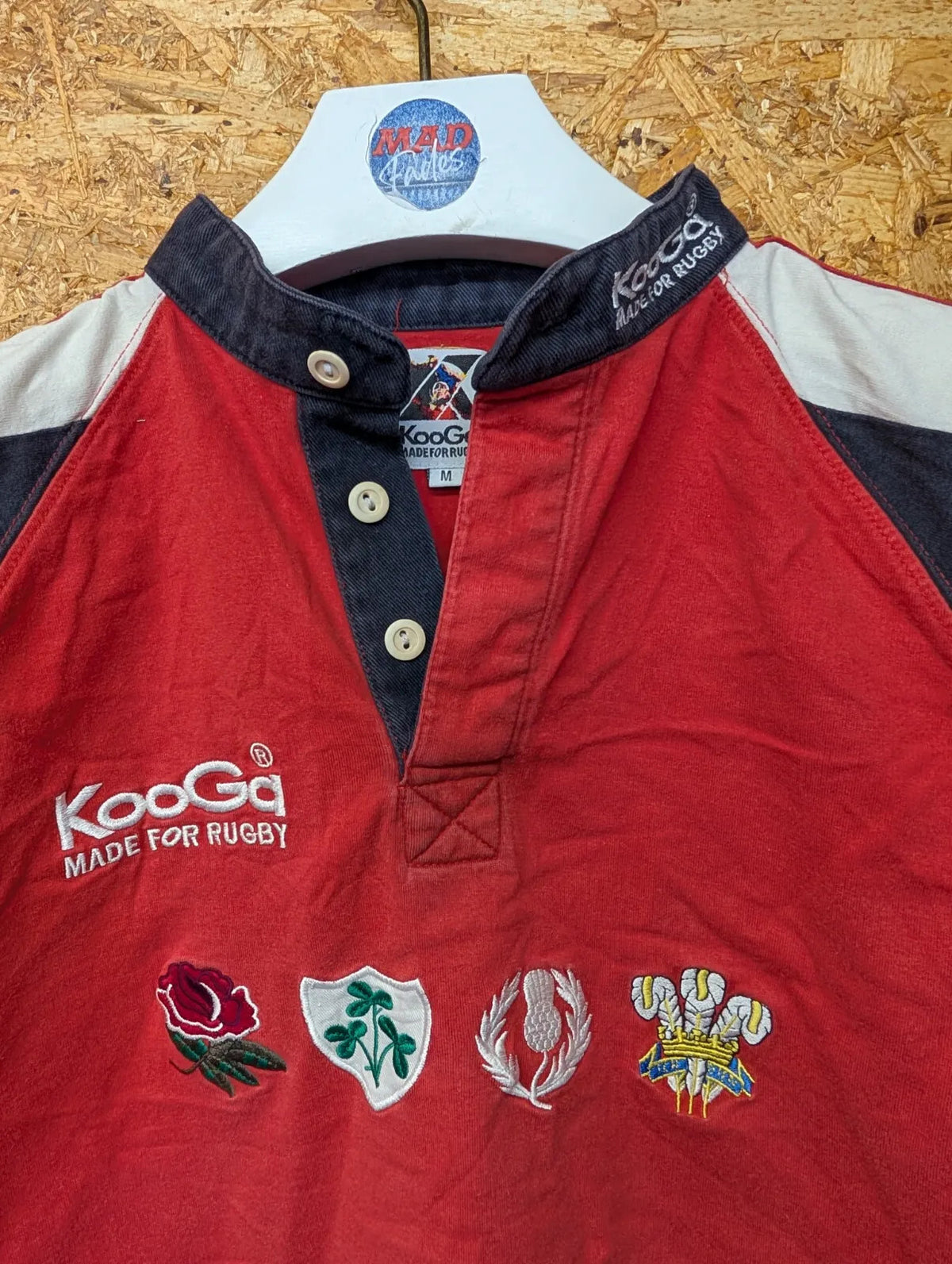 Vintage British Lions 2005 Rugby Shirt Mens Medium KooGa Red Cotton New Zealand