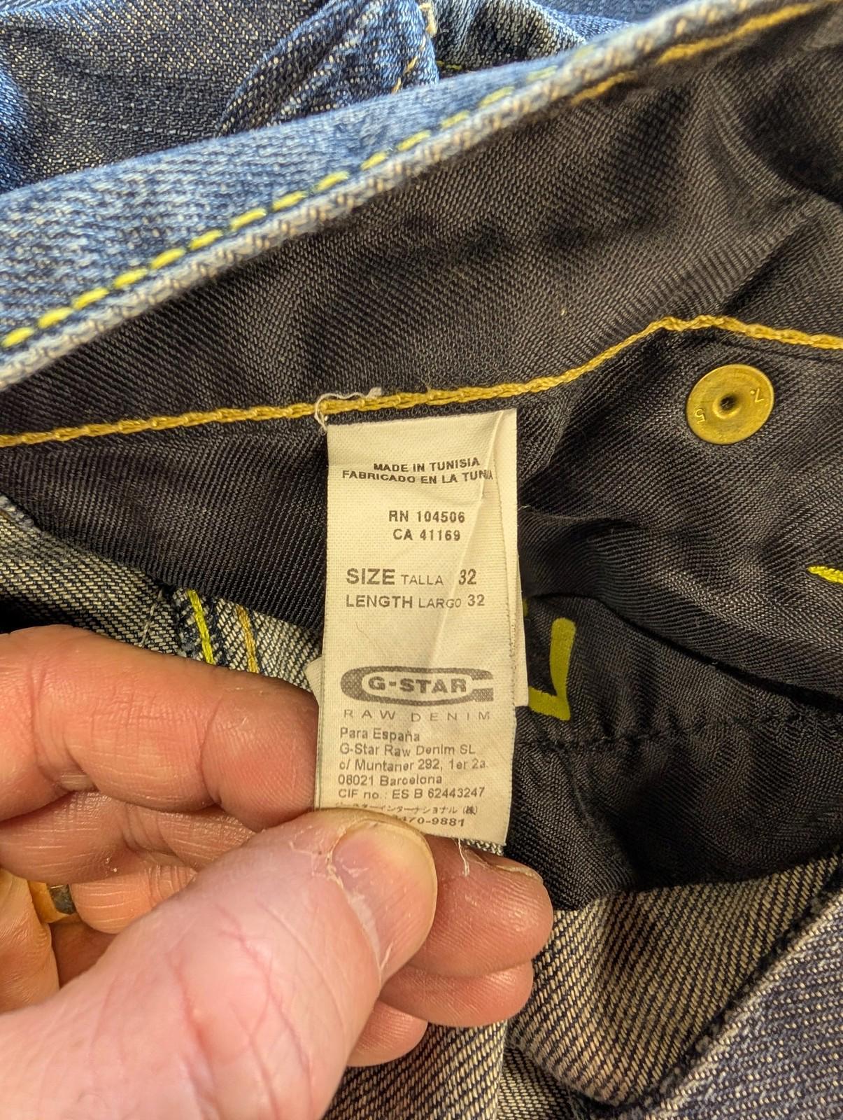 G-Star Raw Elwood Jeans Mens W32 L32 Vintage Y2K Tapered Denim Blue 5620 Utility