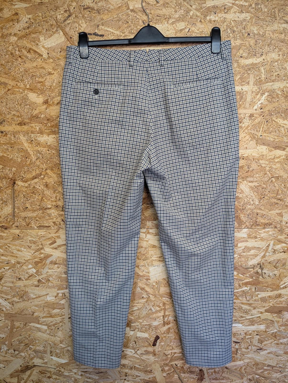 Lacoste Live Trousers W36 L29 Men Check Slim Fit Beige Golf Smart Cropped