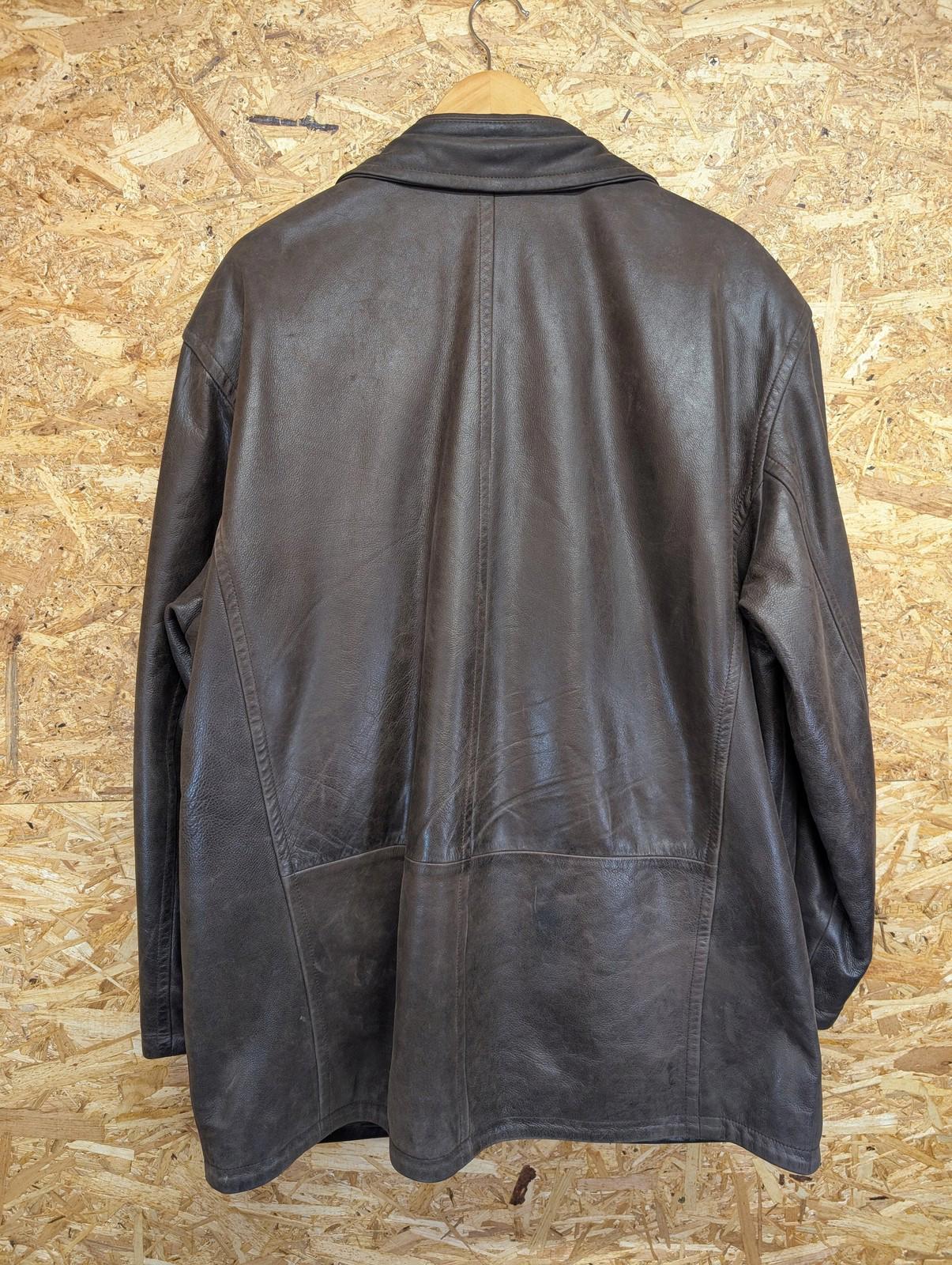 Hidepark Leather Coat XL Men Classic Brown Jacket Padded Lined Pockets