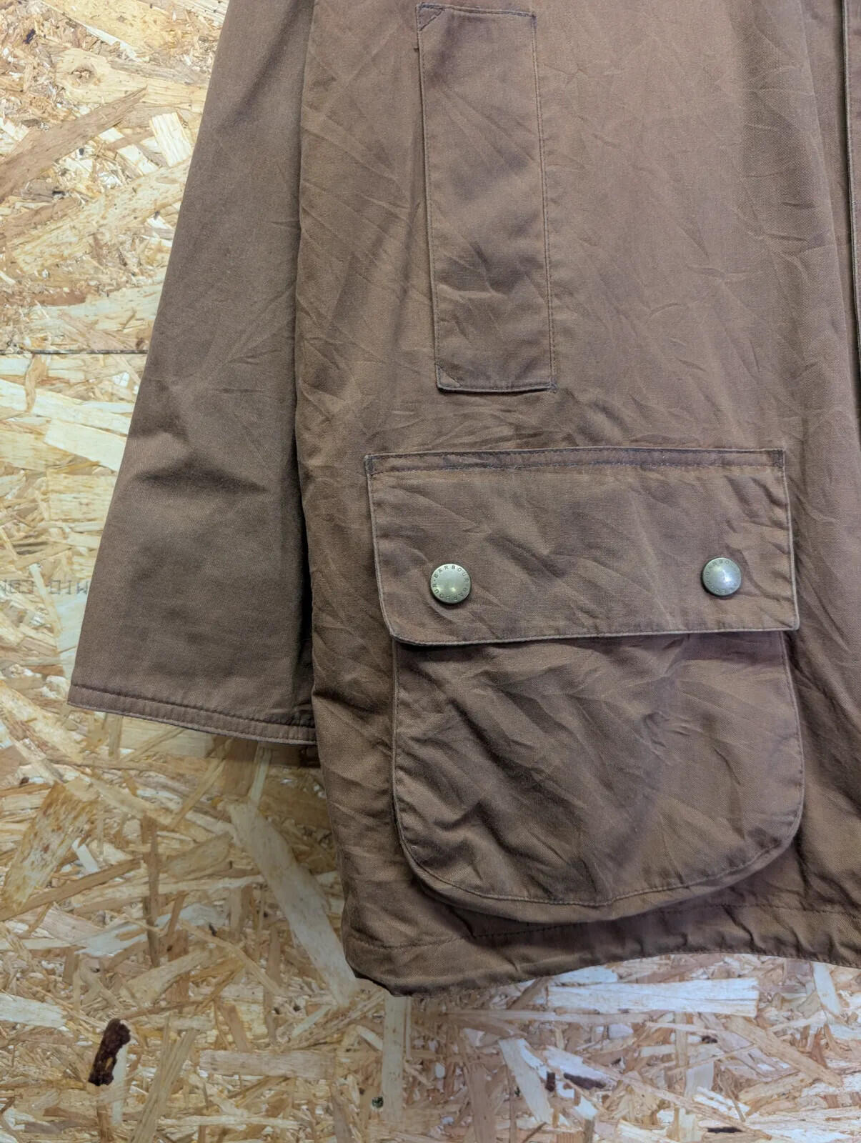 Barbour Beaufort Jacket Mens Medium Brown Lightweight Waterproof Breathable