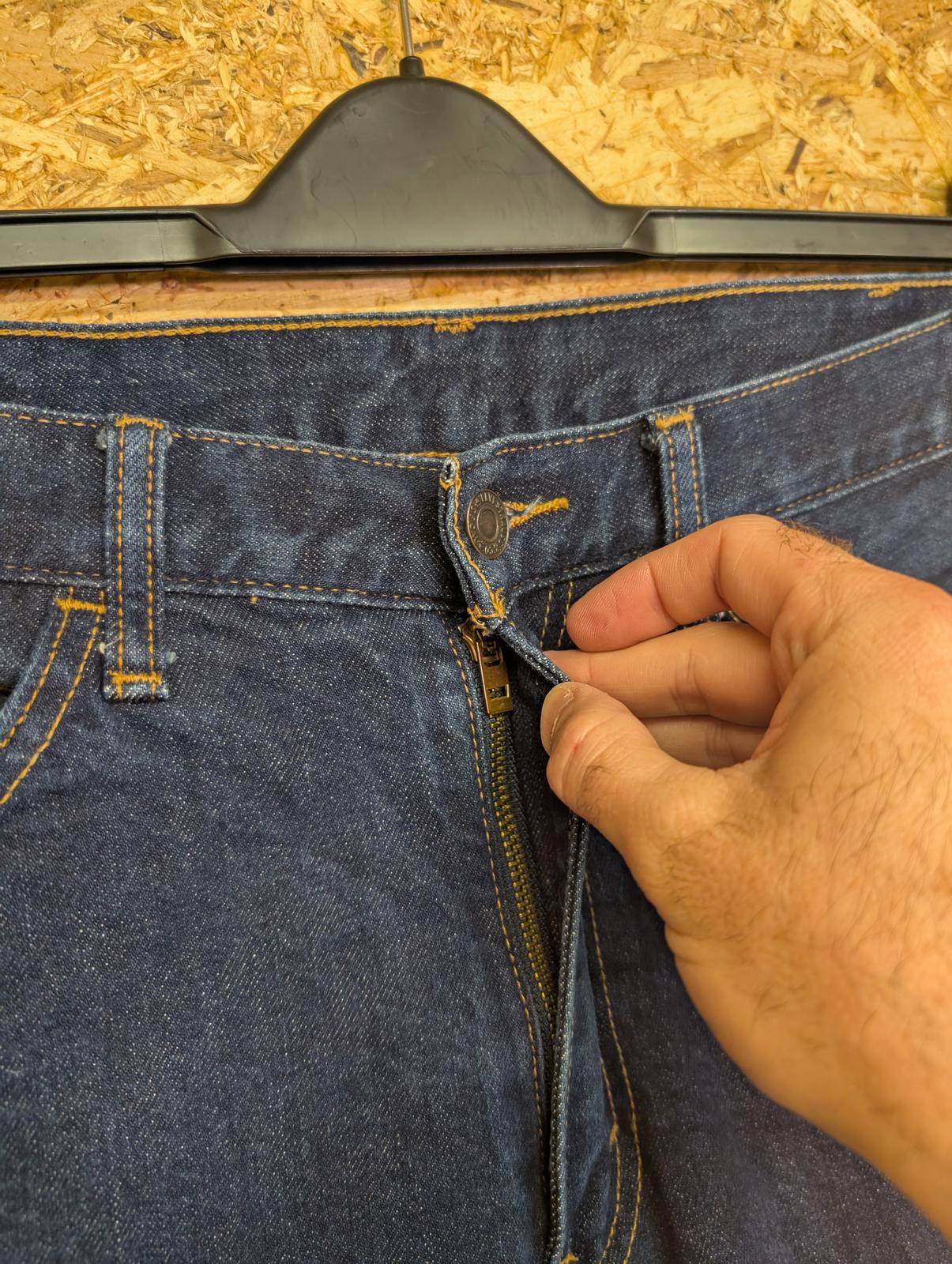 Levis 505c Jeans W33 L32 Dark Blue Rinse Denim Straight Leg Orange Tab LVC