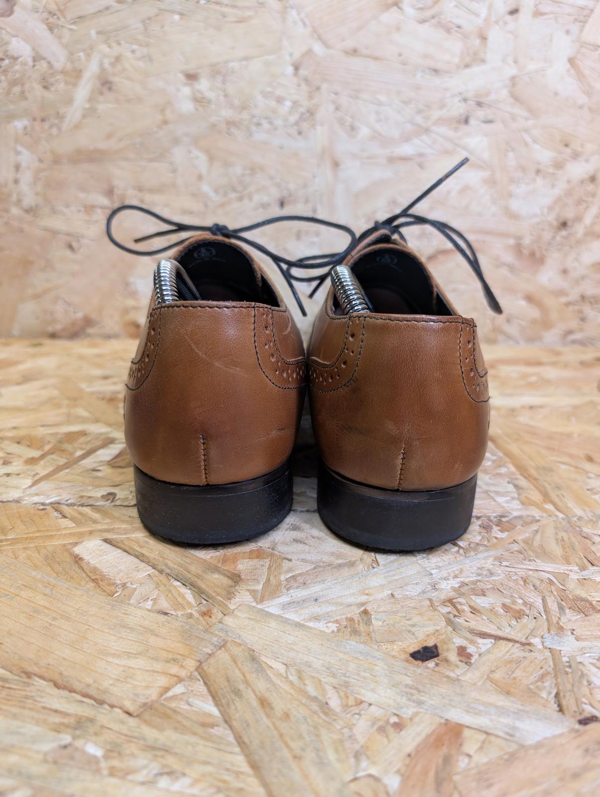Ikon Shoes UK 6 Men Lace Up Spencer Wing Brogue Smart Shoes Leather Brown