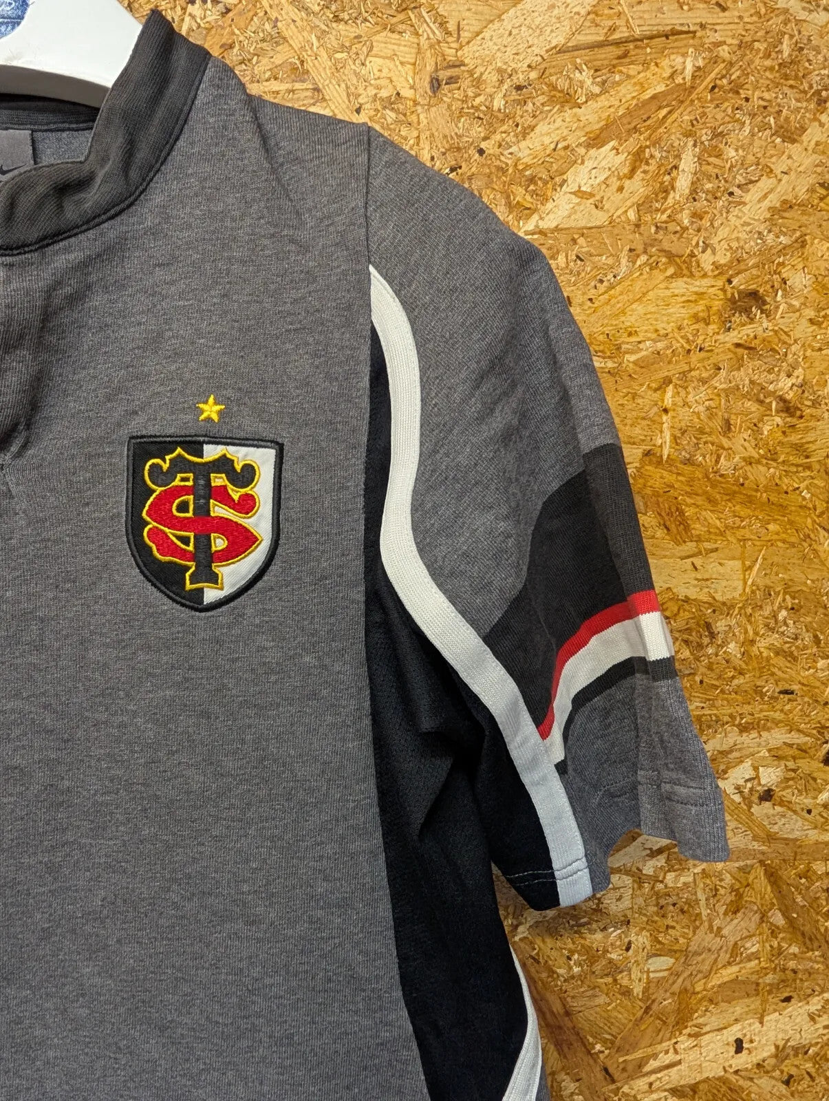 Stade Toulousain 02/03 Away Rugby Shirt Mens Small Nike Grey S/S Vintage Top 14