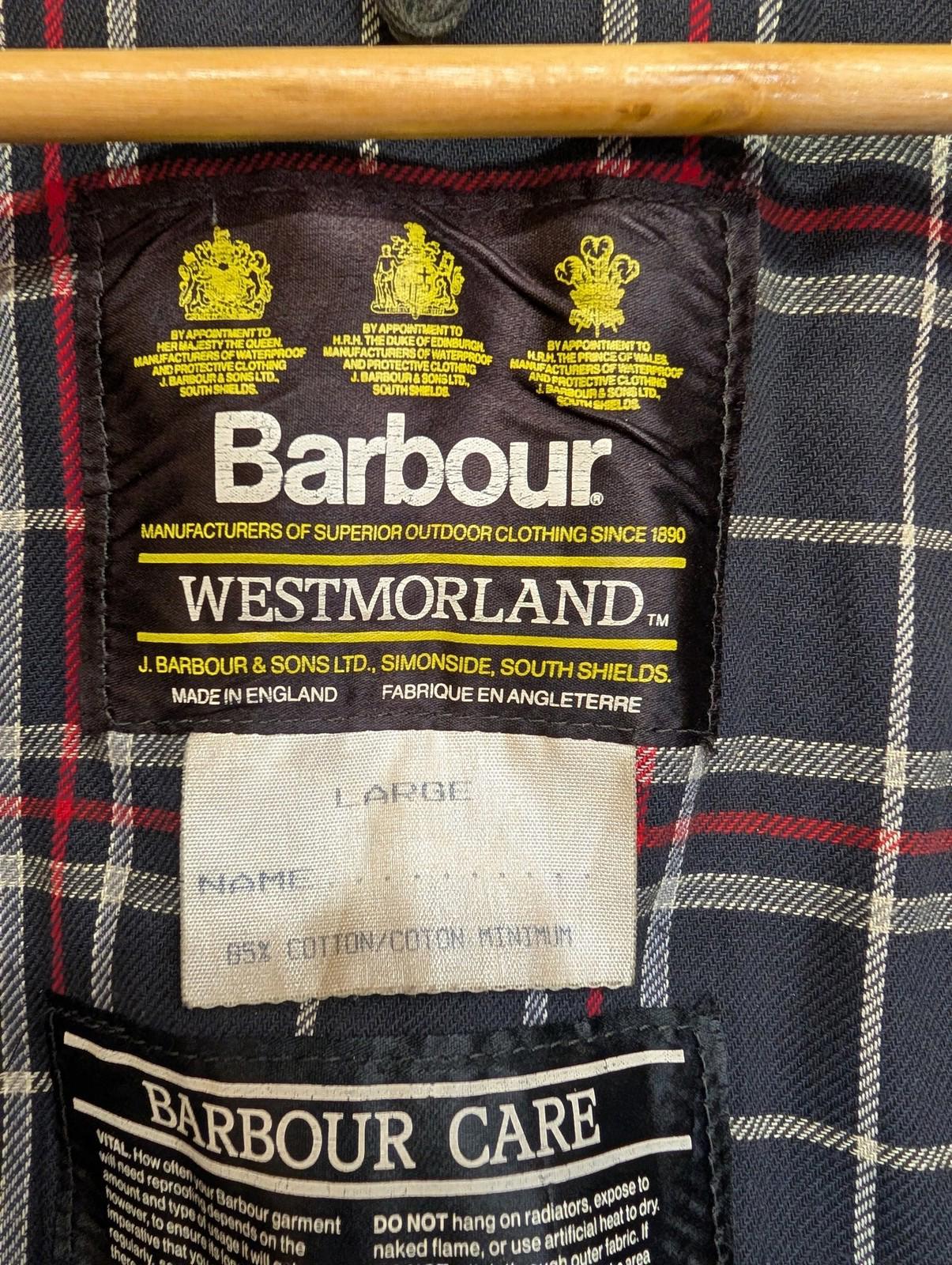 Barbour Westmorland A225 Waxed Gilet Large Classic Vest Black Bodywarmer Tartan
