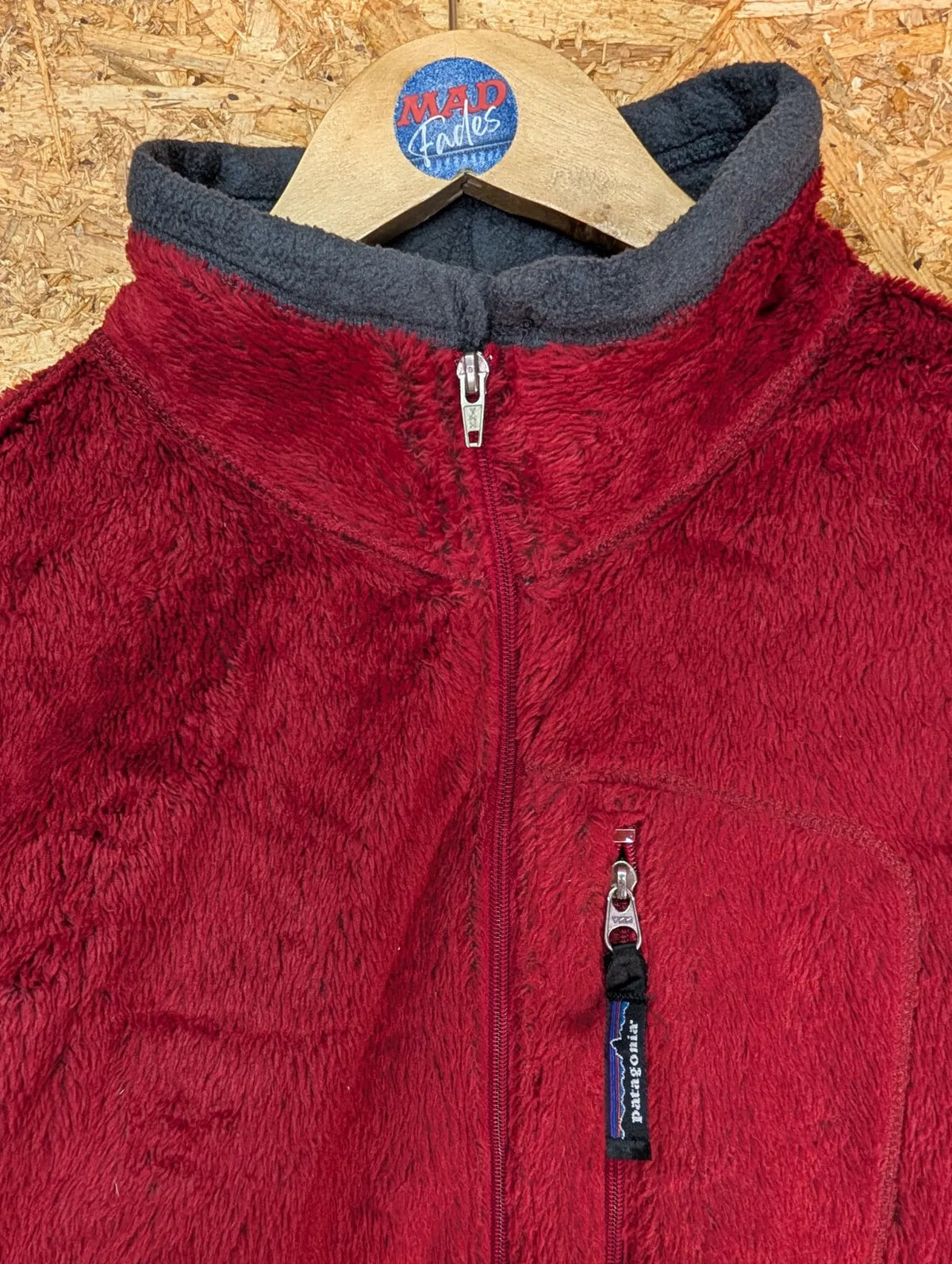 Vintage 90s Patagonia R1 Fleece Mens XL Burgundy Red Polartec Logo 1/4 Zip