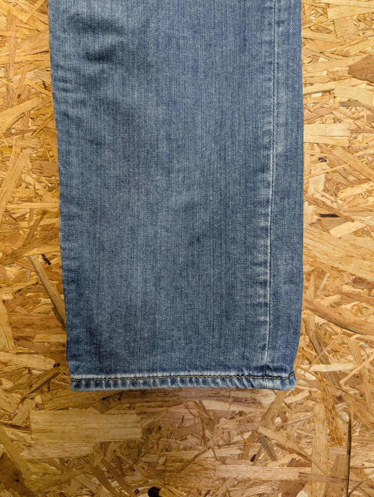True Religion Jeans W42 L34 USA Made Stonewash Blue Distress Vintage 90s Slim