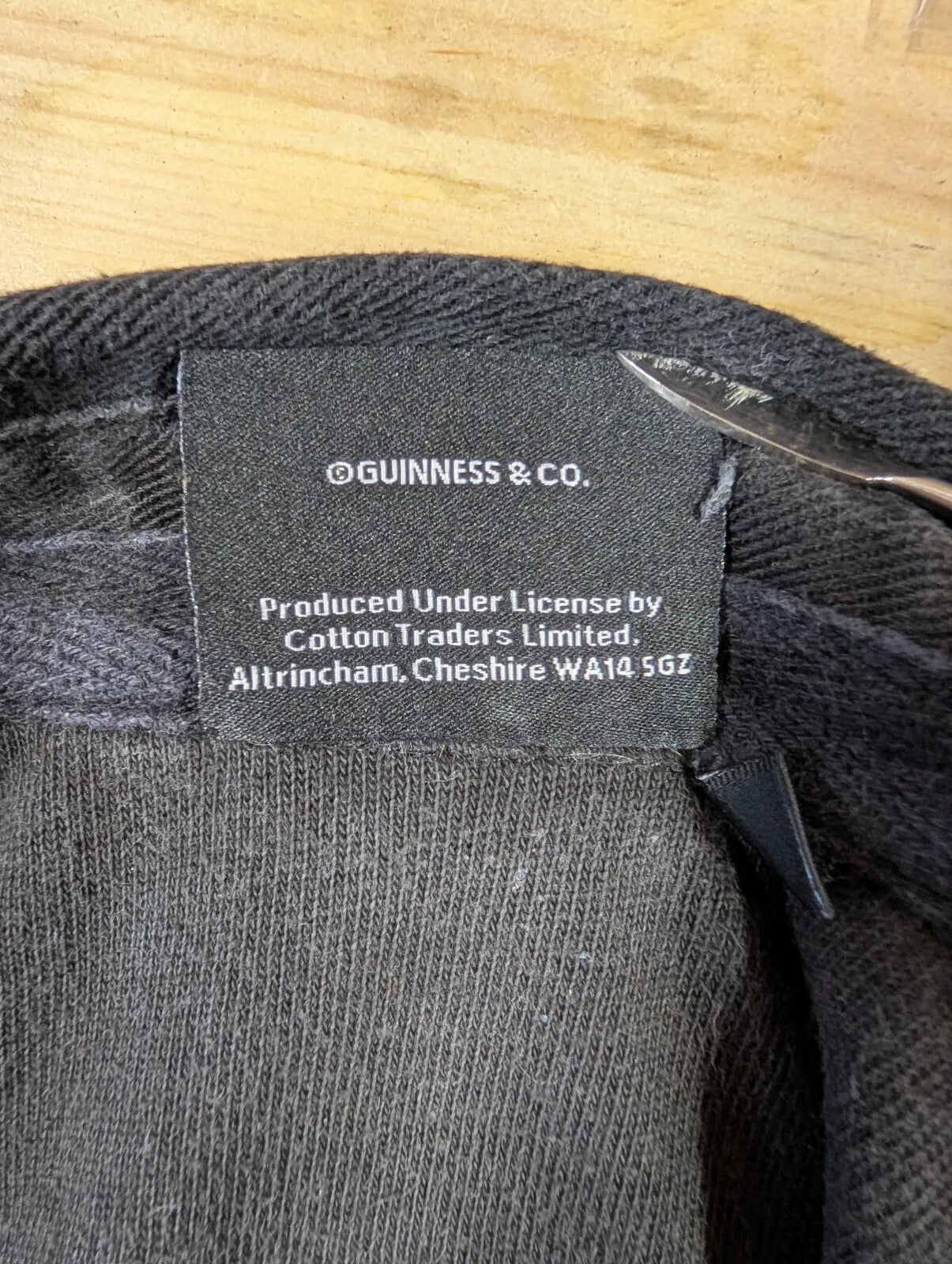Vintage Guinness England Rugby Top Mens XL Black Cotton Embroidered Button 90s