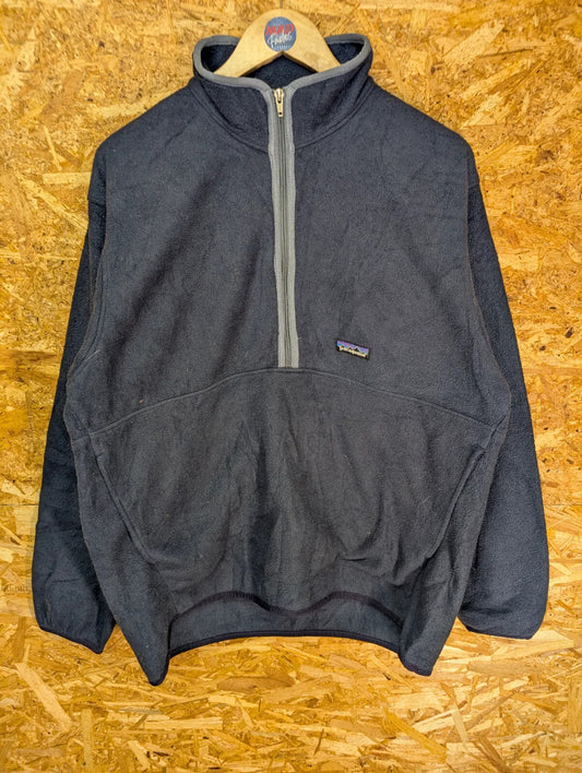 Vintage Patagonia Synchilla Marsupial Fleece Mens Large 1/4 Zip Teal Blue Y2K