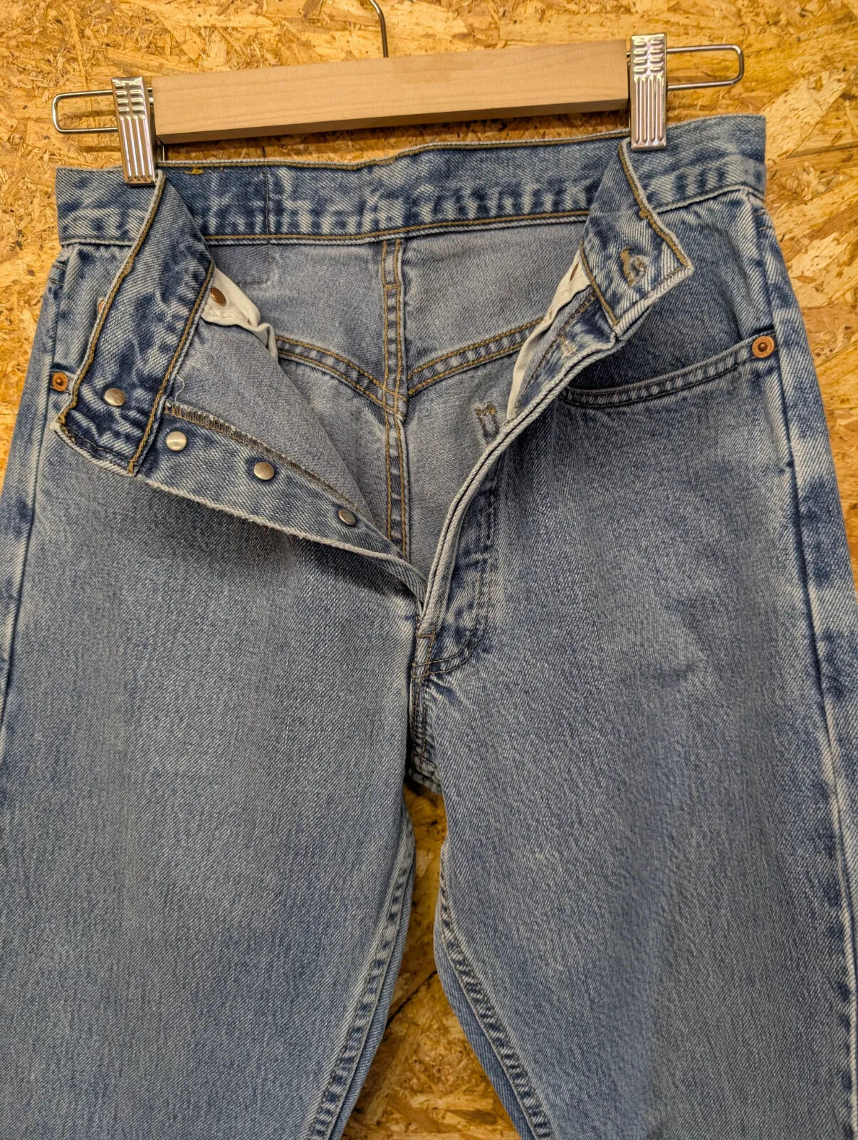 Vintage Levis 618 Jeans Mens W30 L32 Blue Denim Straight Leg 90s Orange Tab