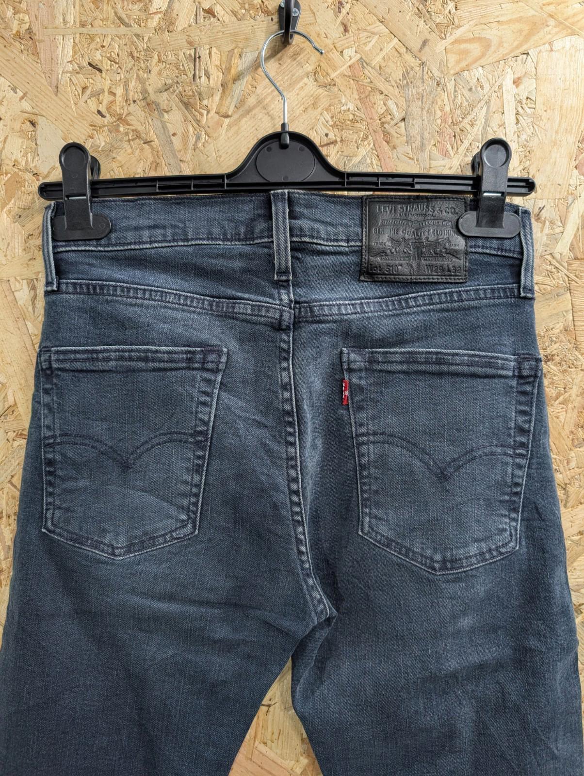 Levis 512 Slim Jeans W32 L32 Men Navy Blue Stretch Premium Big E Red Tab Zip Fly