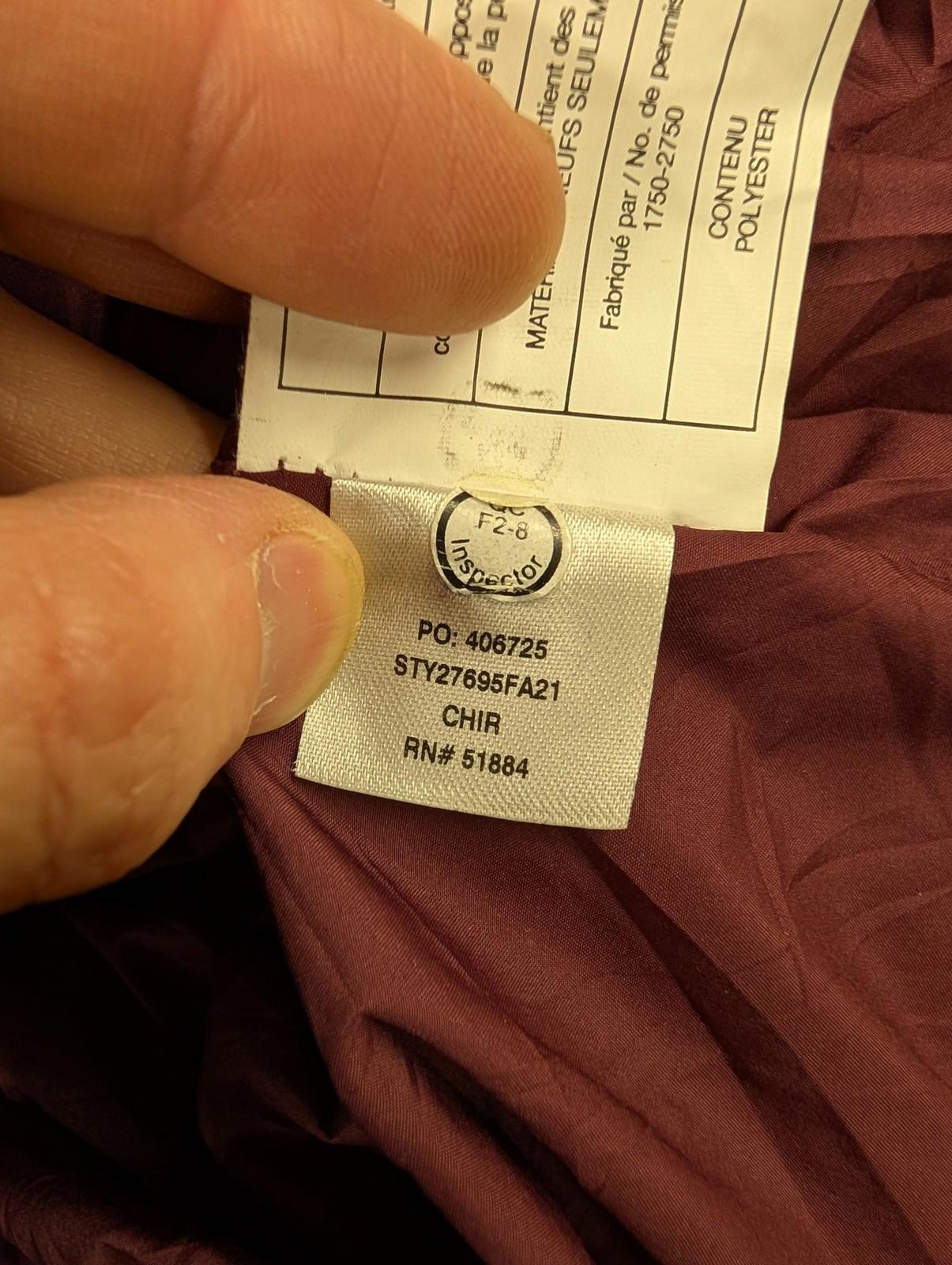 Patagonia Radalie Parka Women Large Burgundy Nano Puff Long-Line Quilt Full Zip