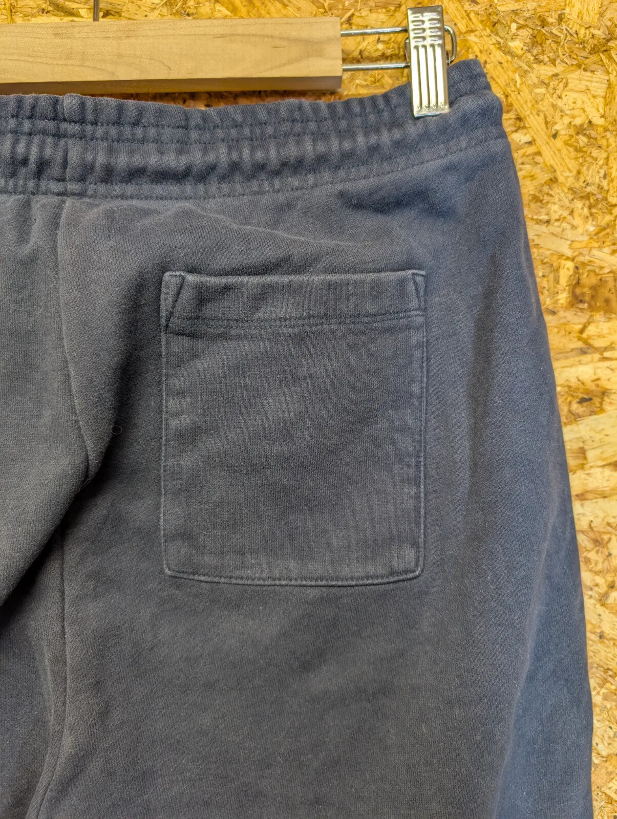 Adanola Joggers W30 L30 Navy Cotton Brushed Fleece Logo Print Striped Sweatpants