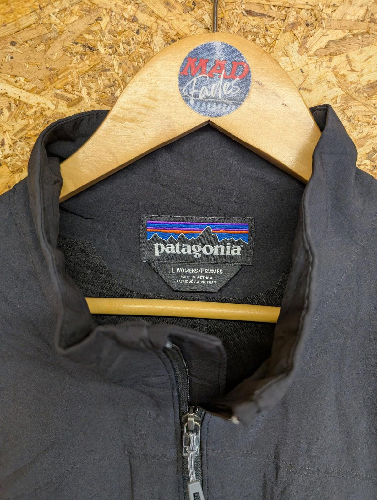 Patagonia Adze Softshell Jacket Large Women Black Lightweight Zip Hiking Walking