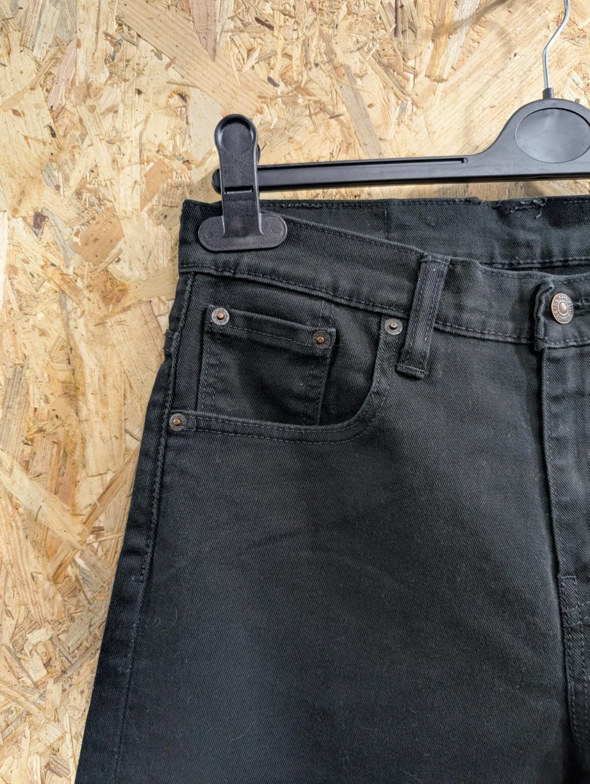 Levis 520 Slim Tapered Jeans W29 L32 Men Black Rock Goth Red Mexico Zip Fly