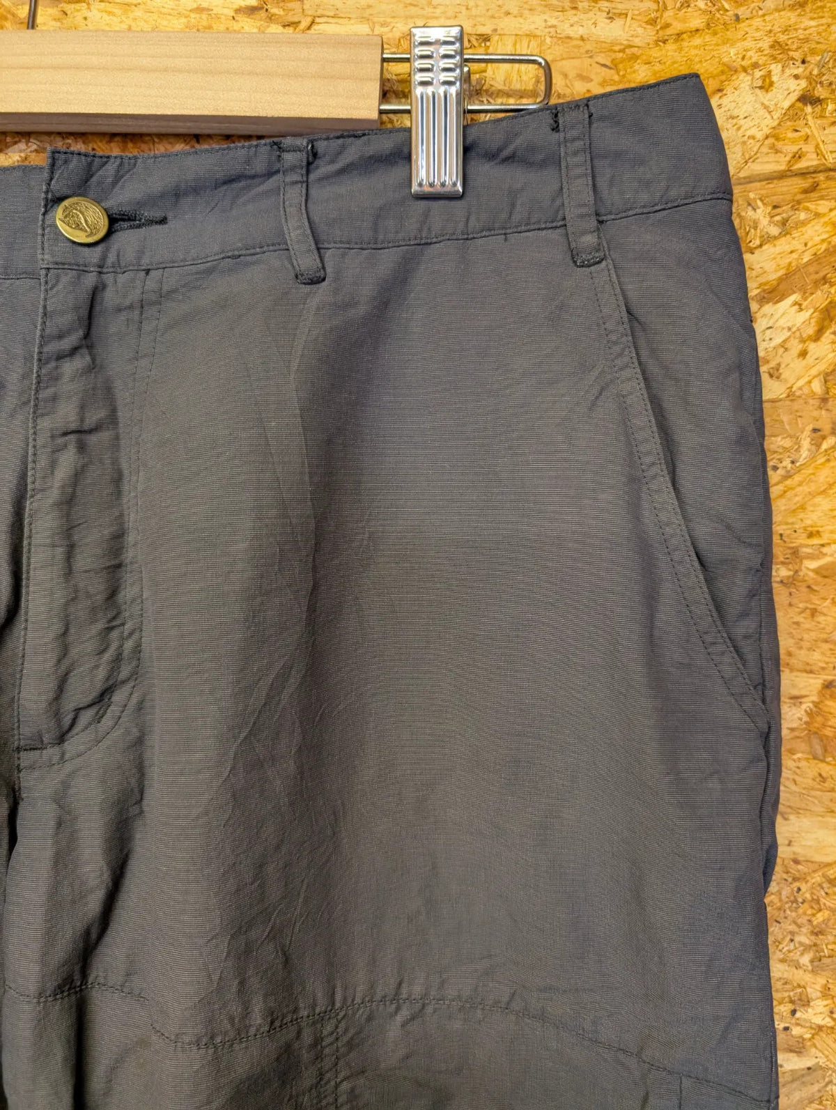 Fjallraven Cargo Trousers Mens W34 L34 Dark Grey Cotton Straight Hiking Walking