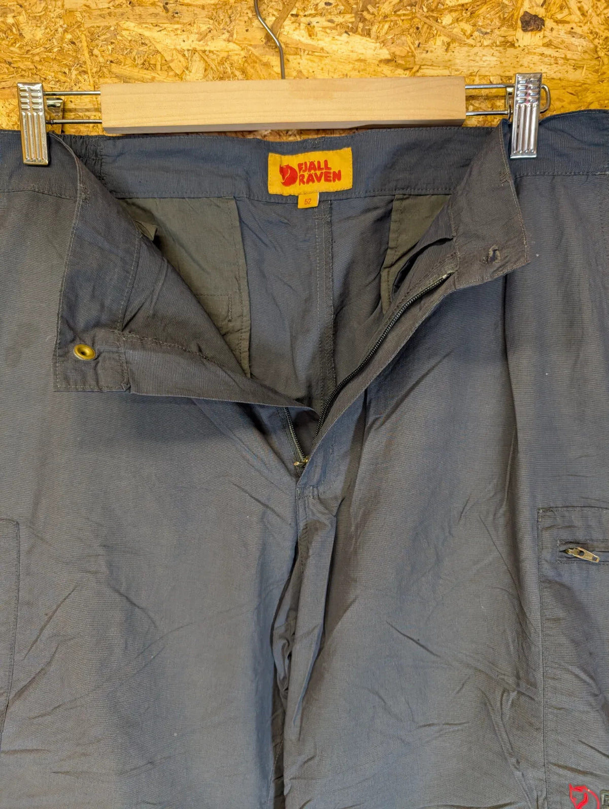 Fjallraven Sipora MT Trousers Mens W34 L32 Grey Cotton Cargo Relaxed Straight