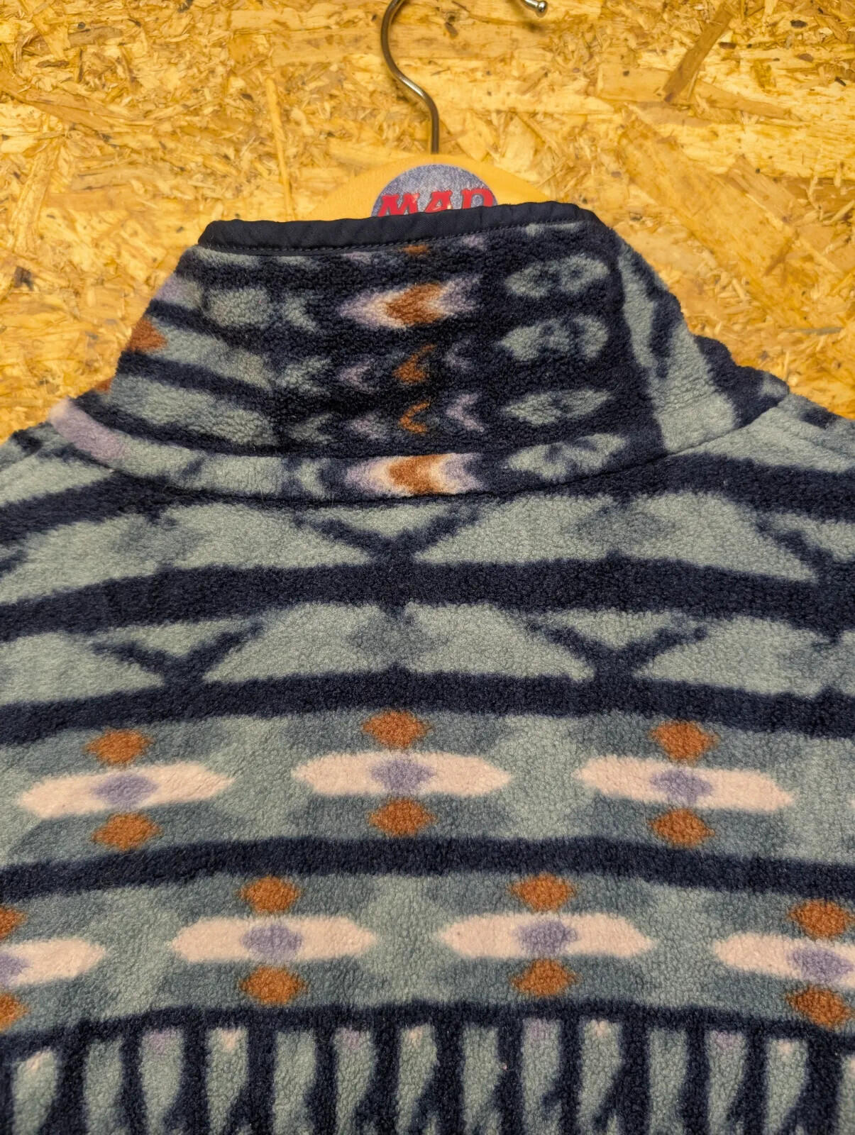 Patagonia Synchilla Fleece Pullover Womens Medium Blue Aztec Pattern Snap-T