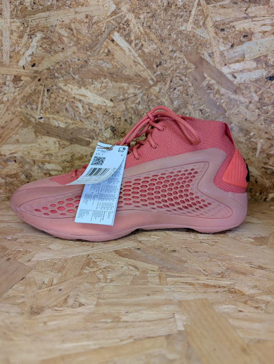 Adidas AE 1 Georgia Red Clay Basketball Shoes UK 8 Pink Coral Mid Tops NWT