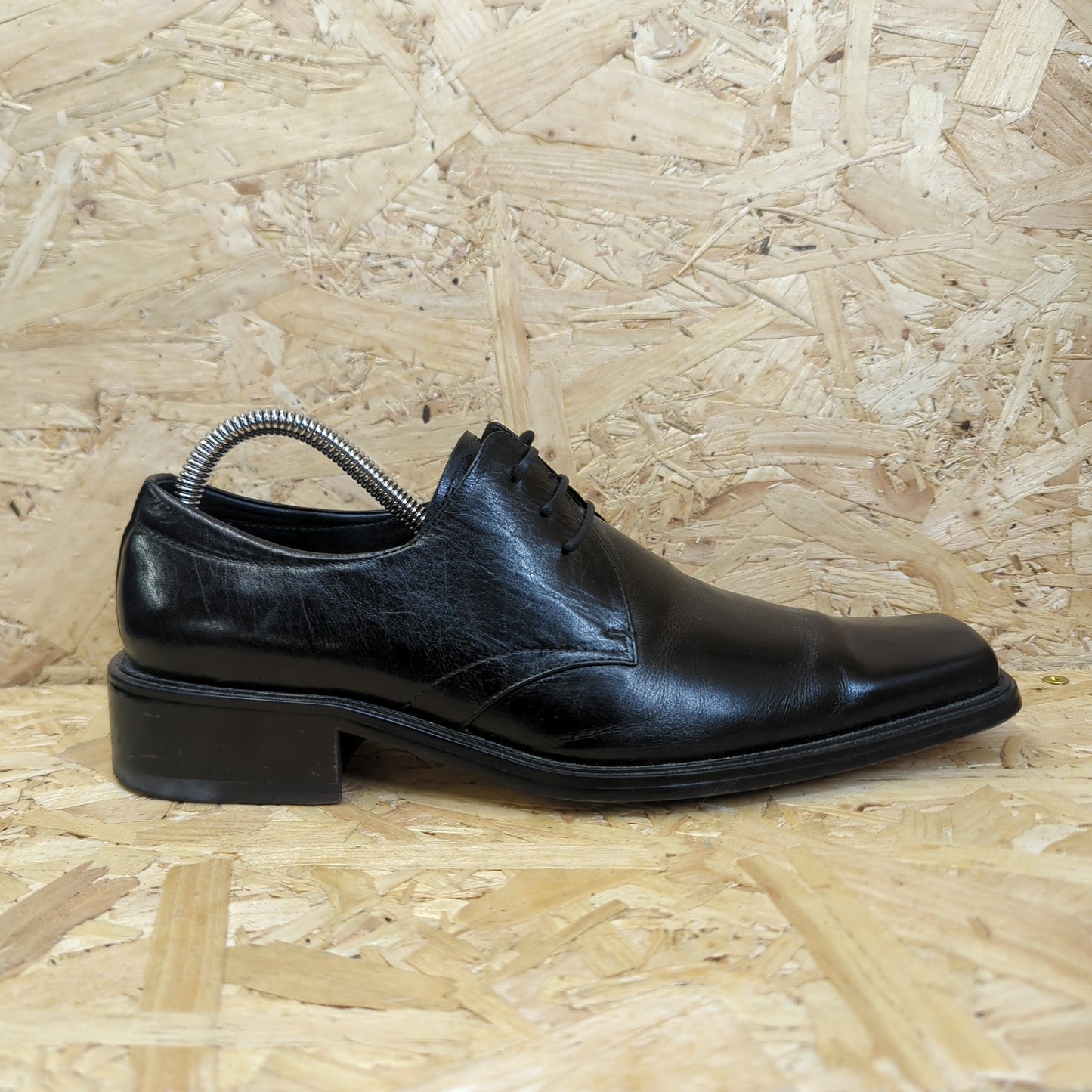 Gucinari Italy Men Shoes Black Leather Uppers Lace Up Italian Size 6 UK 40 EU