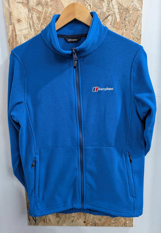 Berghaus Fleece Jacket Small Men Full Zip French Blue Zip Pockets Hiking Walking