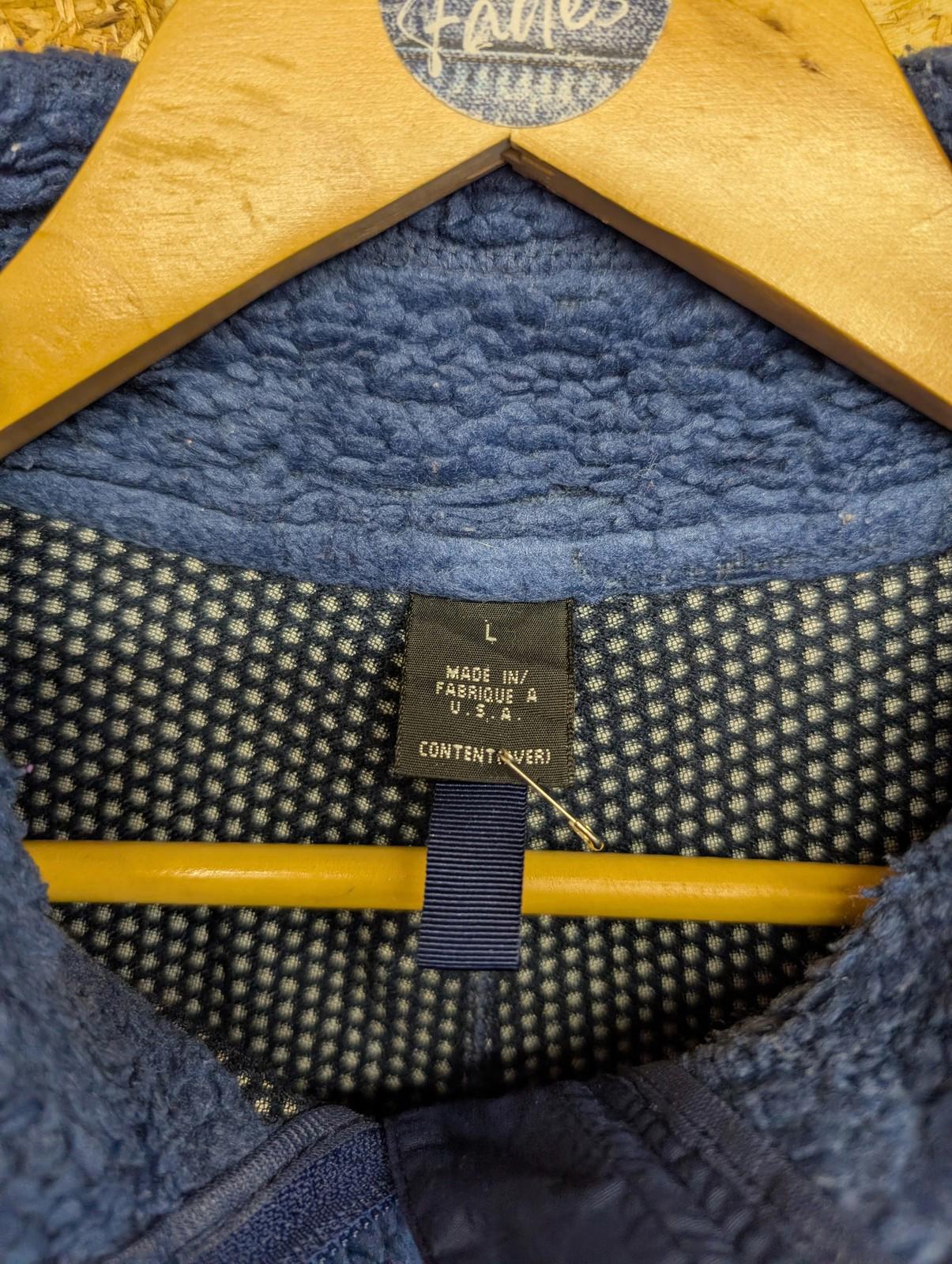 Patagonia Retro-X Fleece Jacket Large Men Vintage 90s USA Navy Blue Full Zip