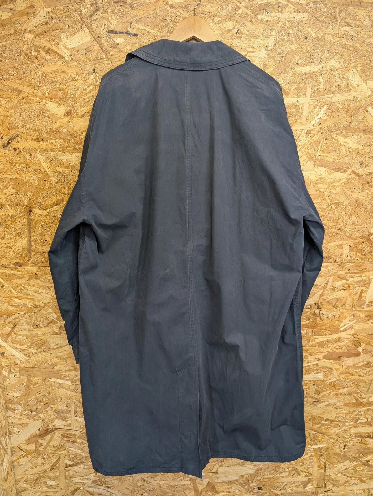 Boss Falcon Trench Coat Mens 2XL 52 Mac Button Front Navy Blue Vintage 90s